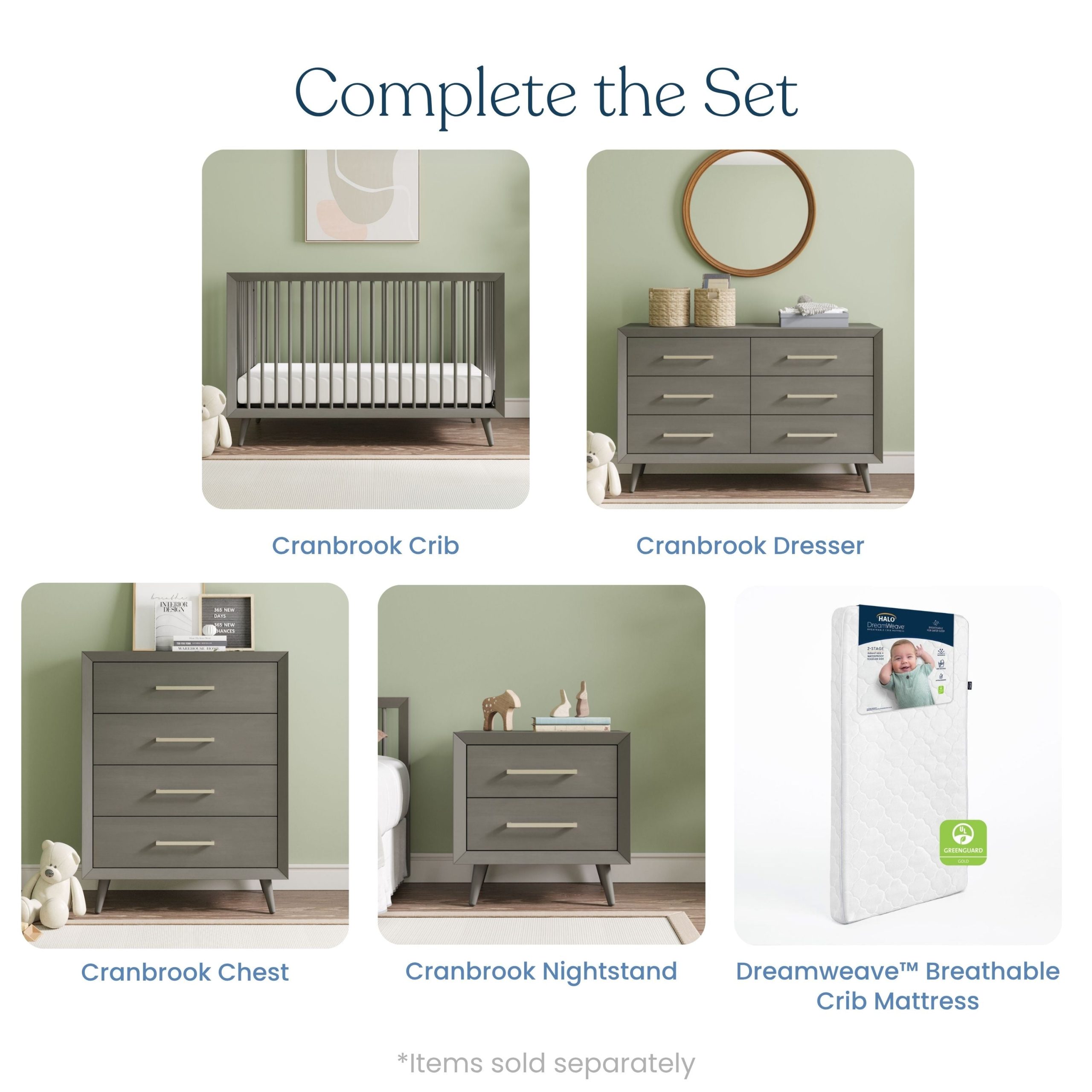 Cranbrook 4-in-1 Convertible Crib. Lunar Gray - Image 6