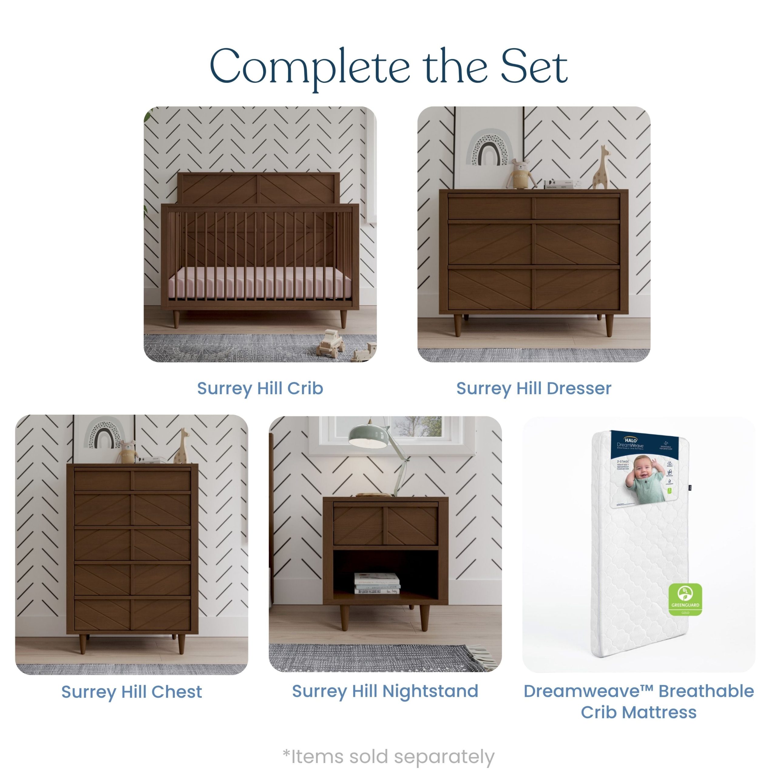 Surrey Hill 4-in-1 Convertible Crib. Toasted Chestnut - Image 6