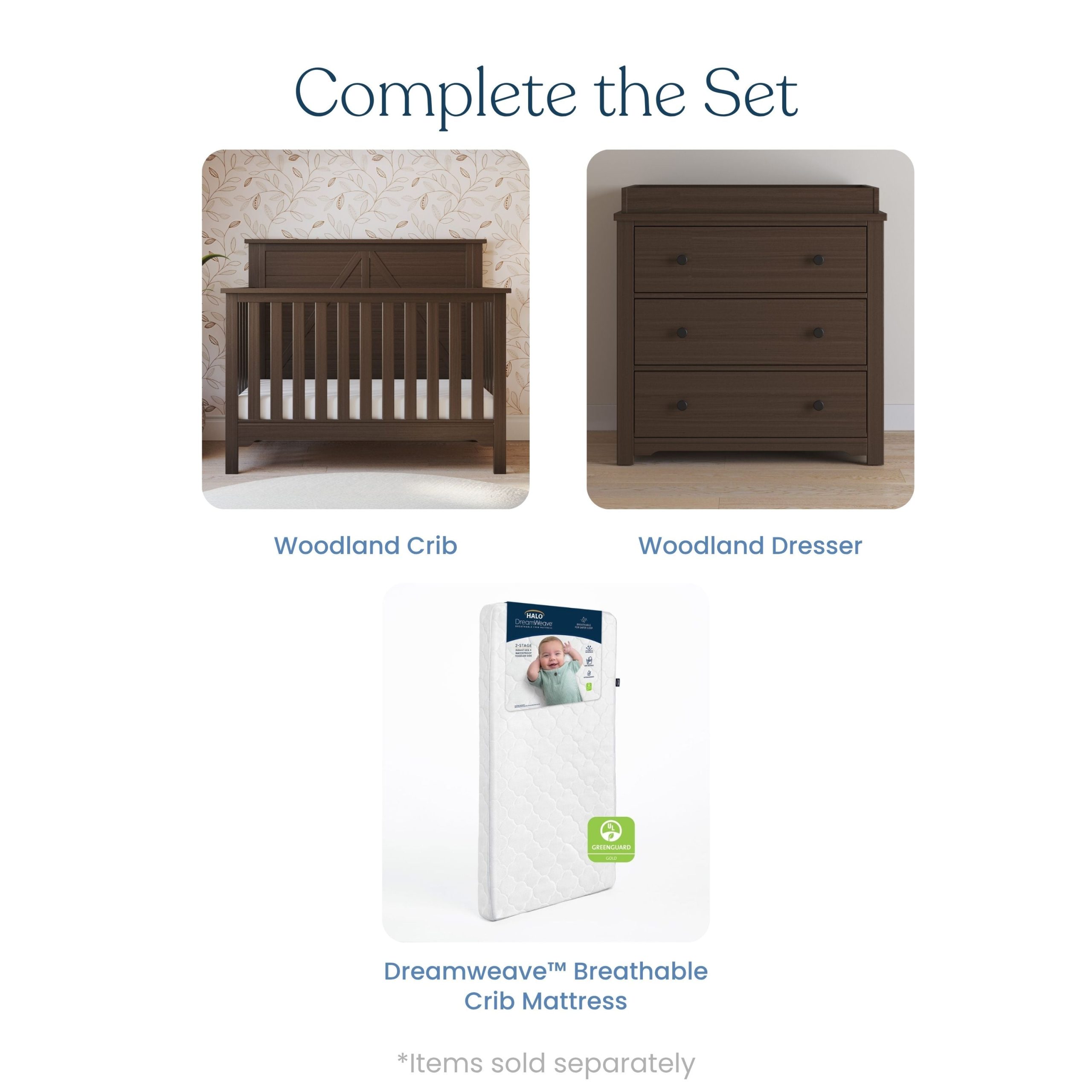 Woodland 4-in-1 Convertible Crib. Brushed Truffle - Image 6