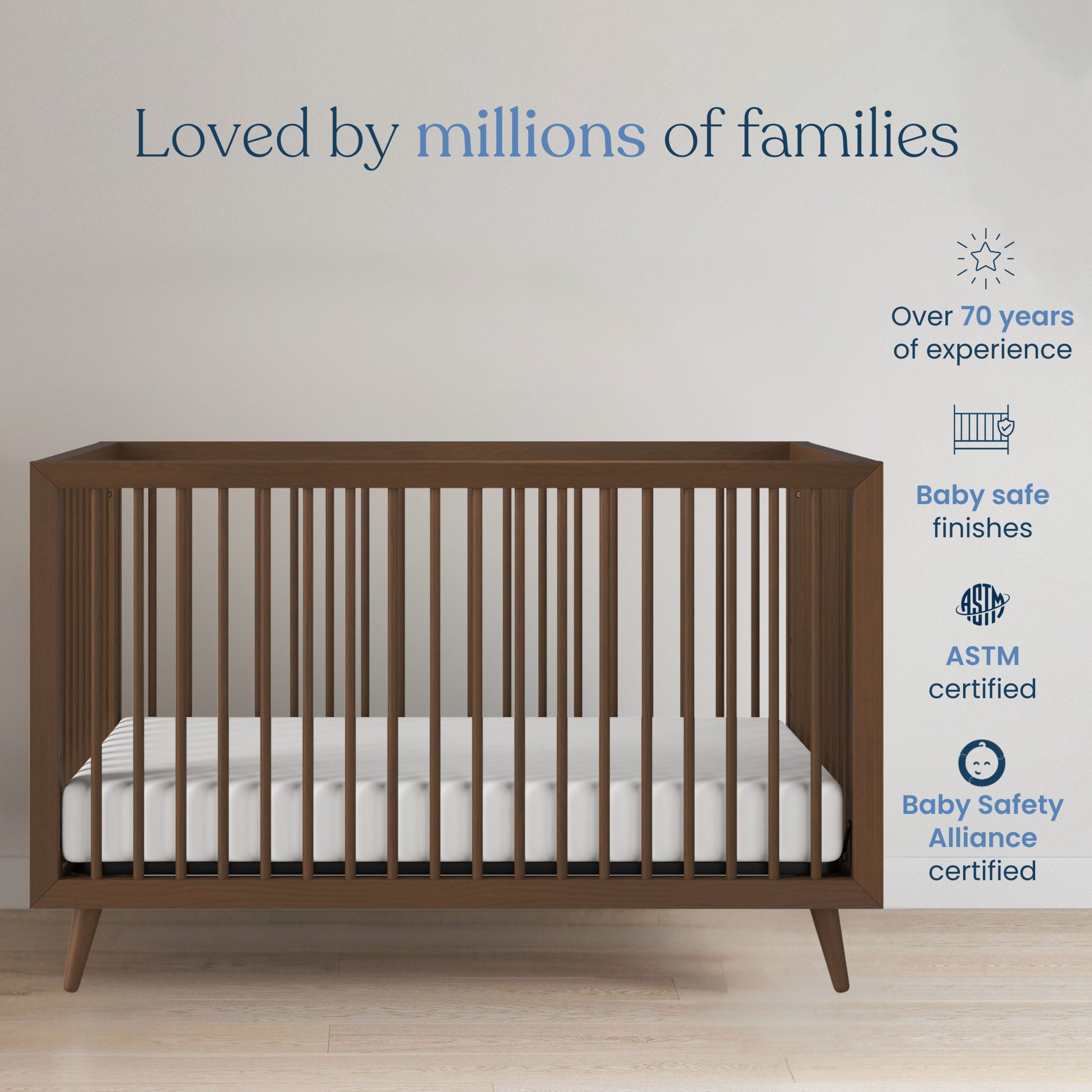 Cranbrook 4-in-1 Convertible Crib. Toasted Chestnut - Image 7