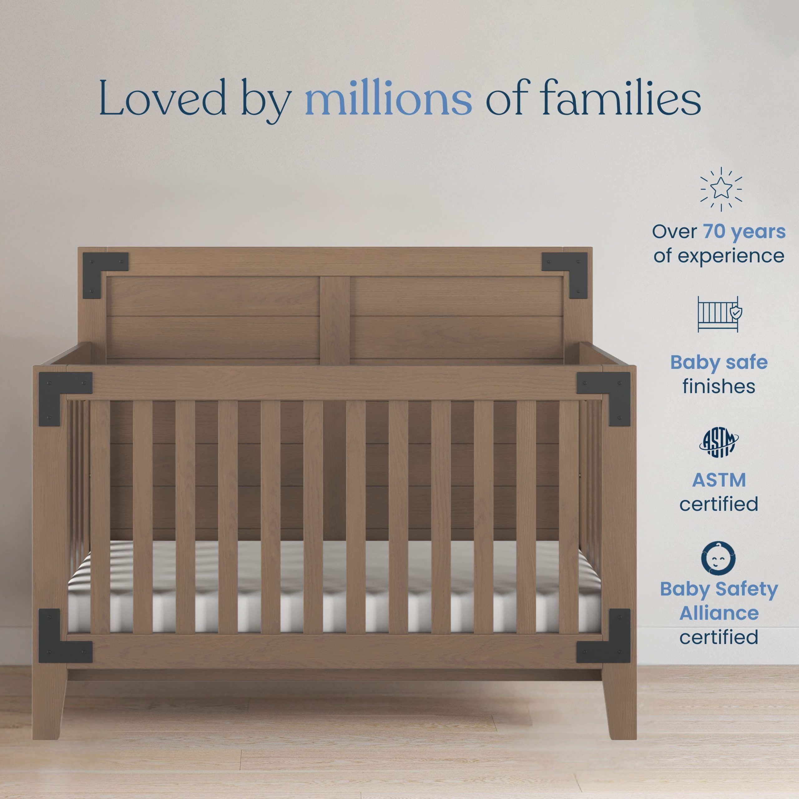 Lucas 4-in-1 Convertible Crib. Dusty Heather - Image 7