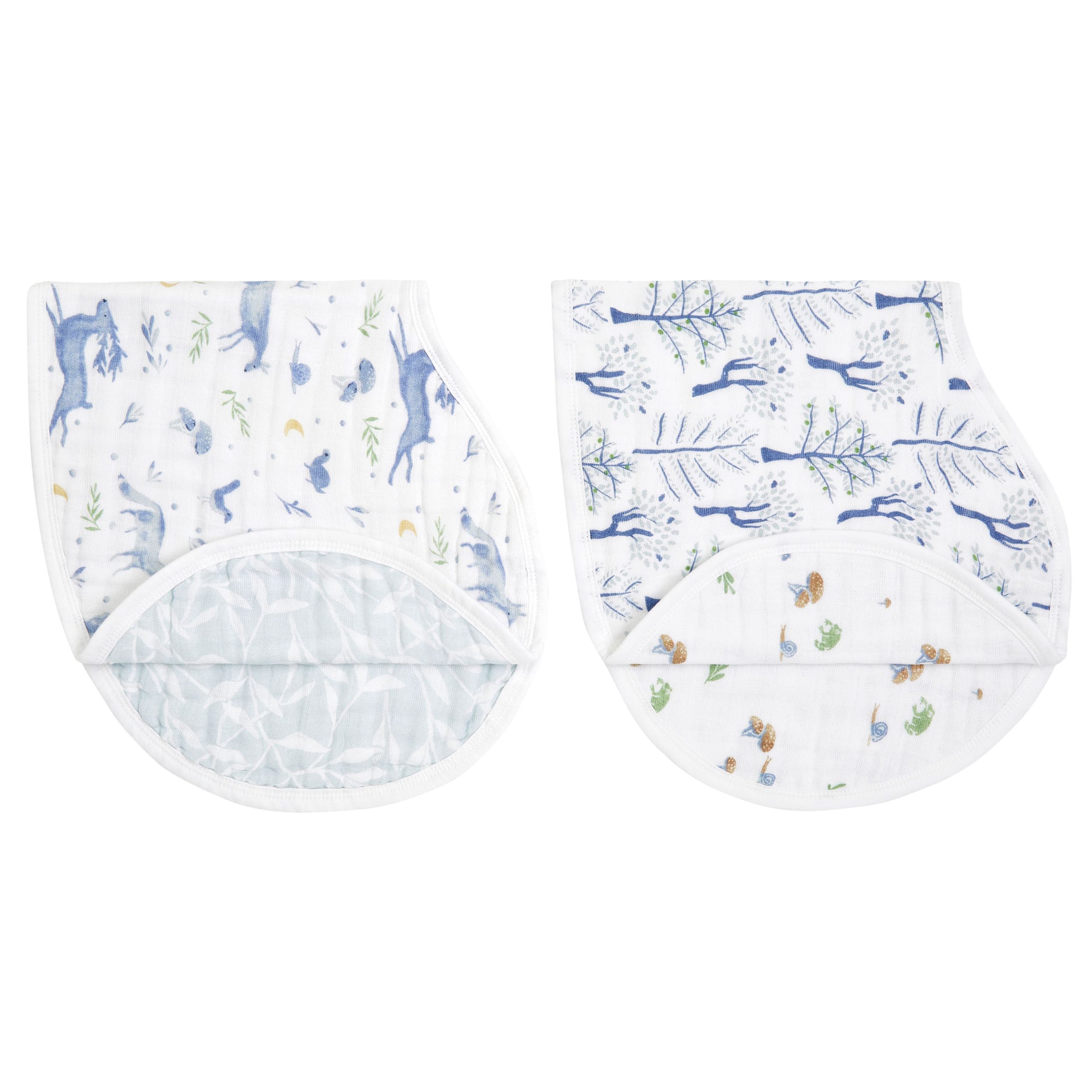 organic cotton muslin burpy bibs 2 pack