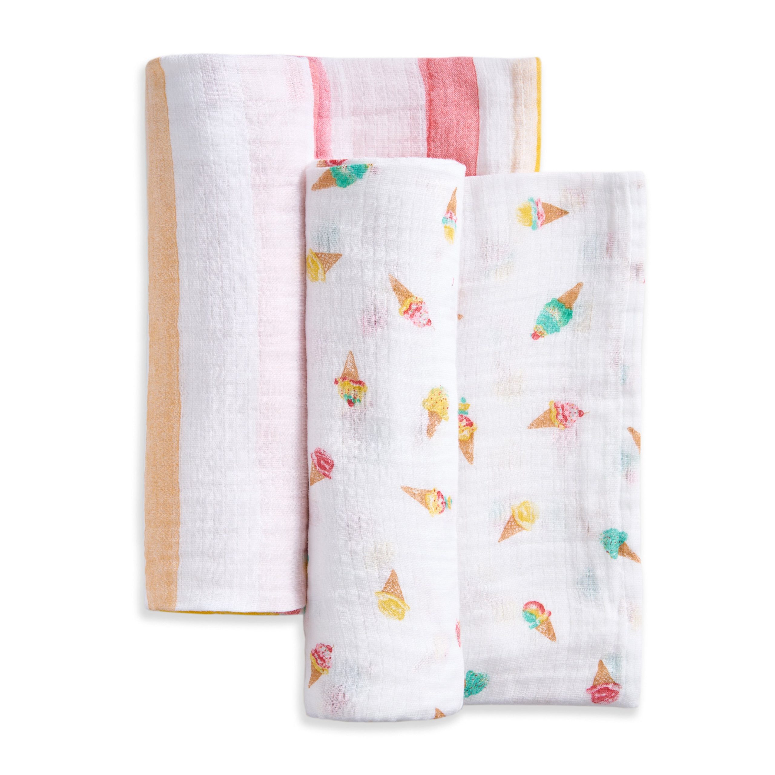 essentials cotton muslin swaddle blanket 2 pack - Image 4