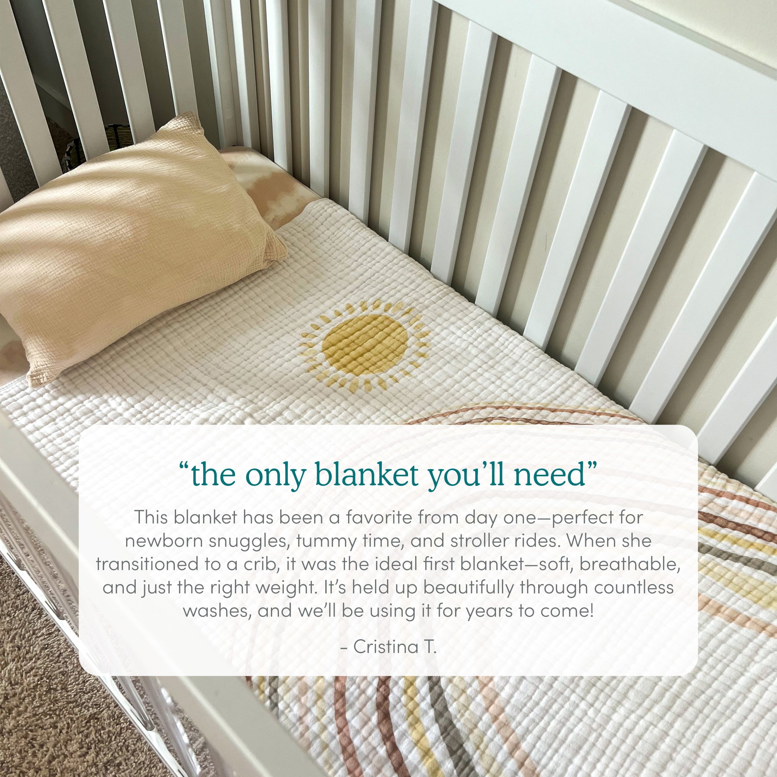 boutique cotton muslin dream blanket - Image 4
