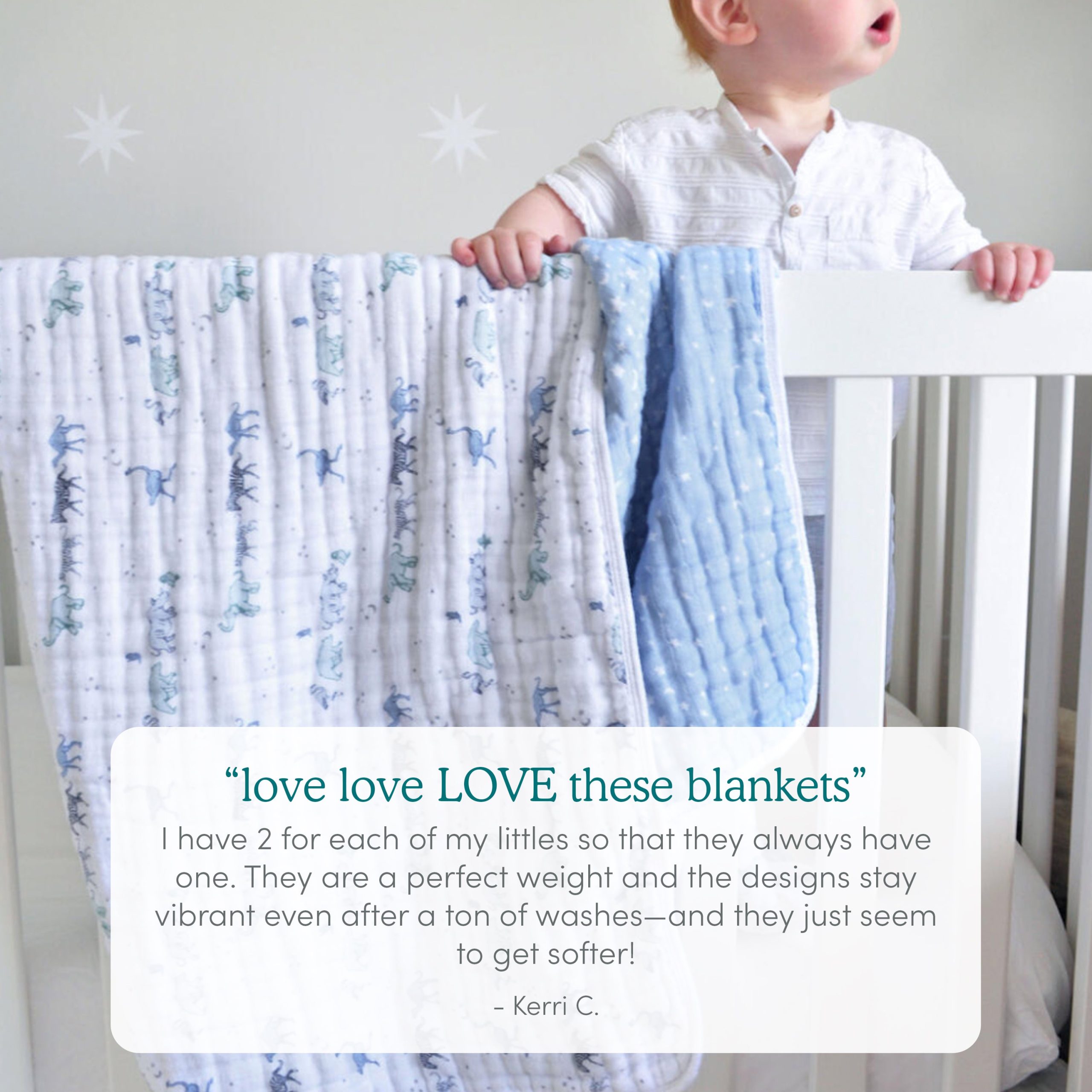 boutique cotton muslin dream blanket - Image 3