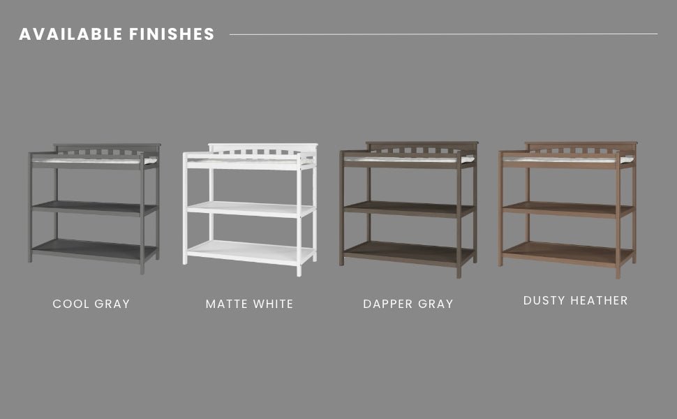 Flat Top Baby Changing Table. Matte White - Image 8