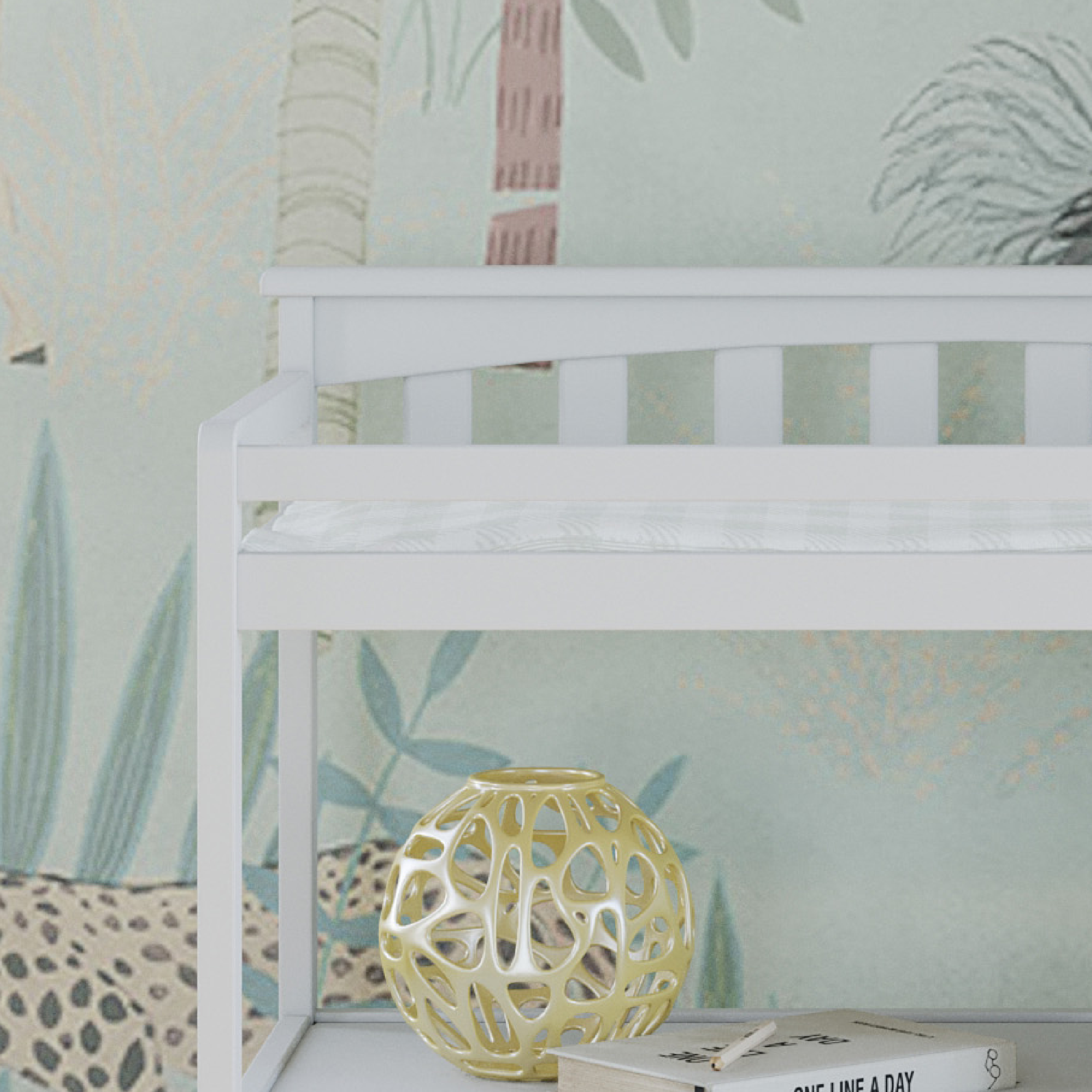 Flat Top Baby Changing Table. Matte White - Image 3