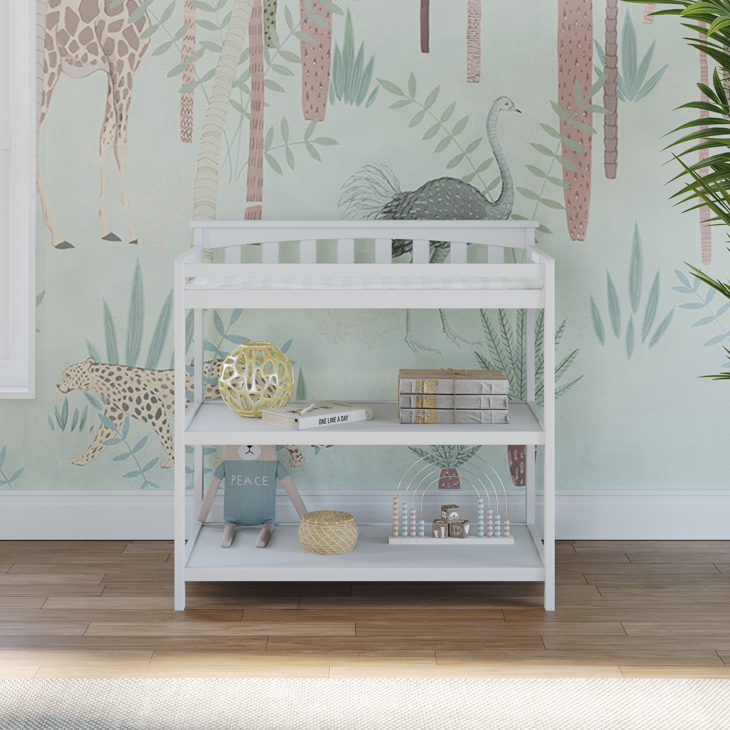 Flat Top Baby Changing Table. Matte White