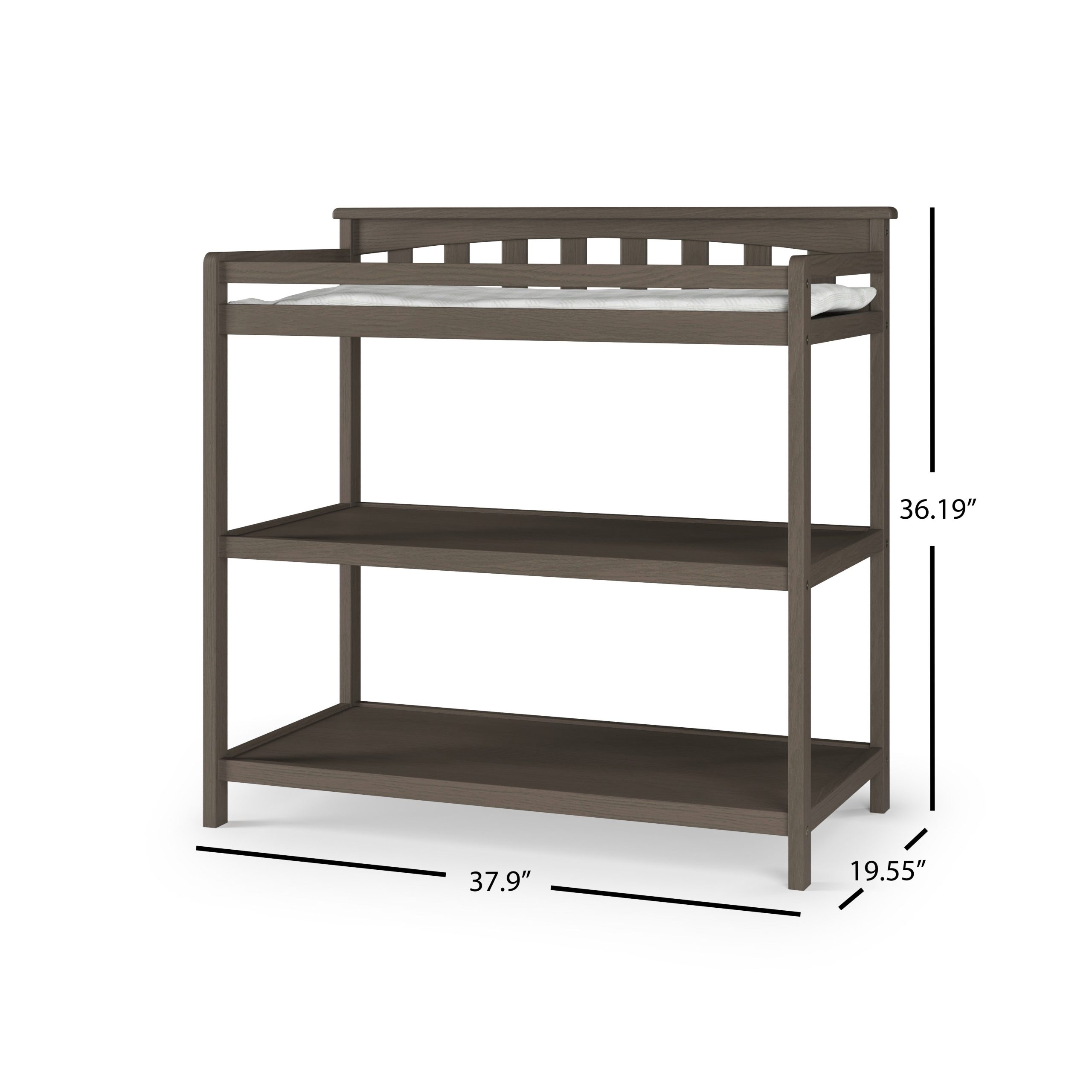 Flat Top Baby Changing Table. Dapper Gray - Image 8