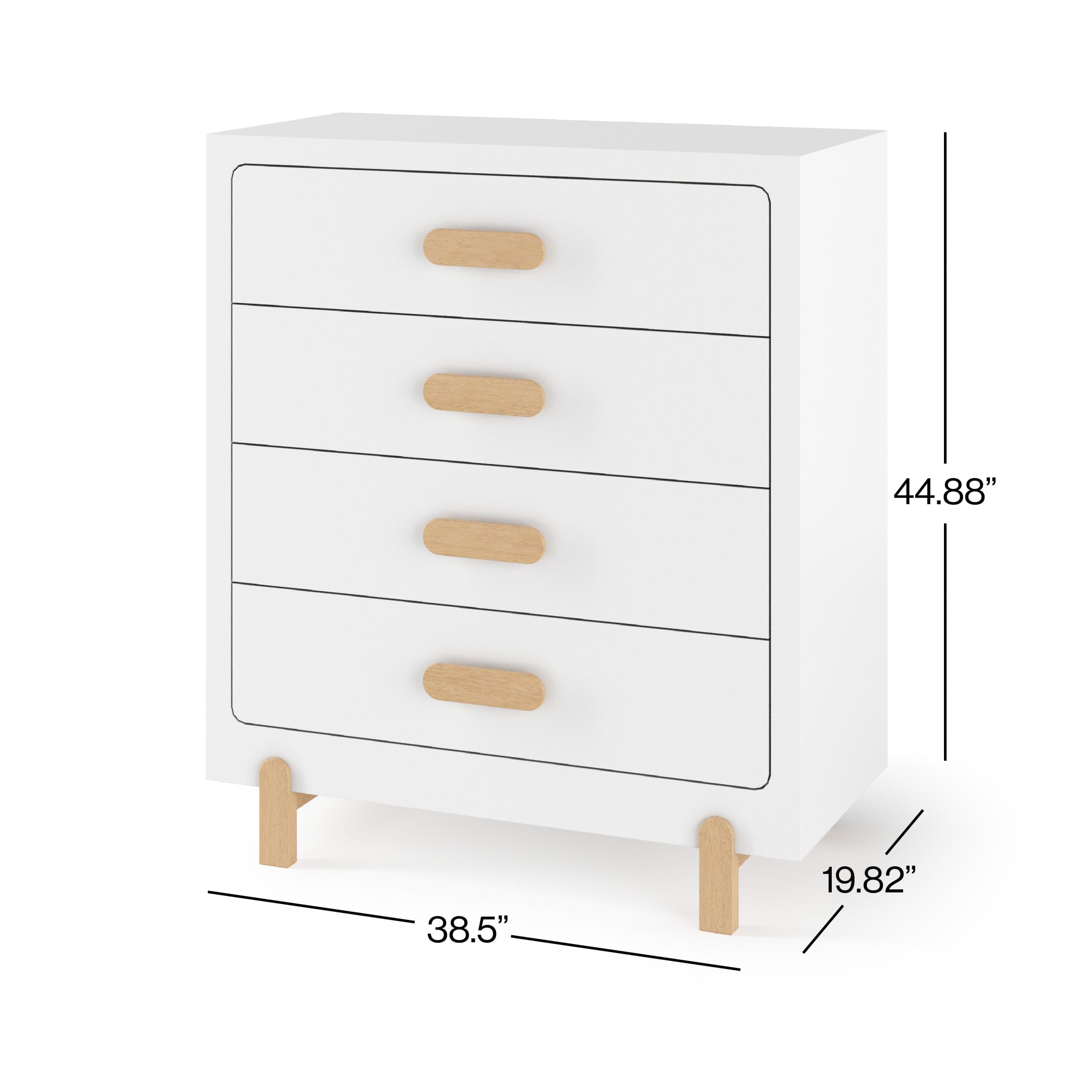 Park Heights 4-Drawer Chest - Matte White - Image 3