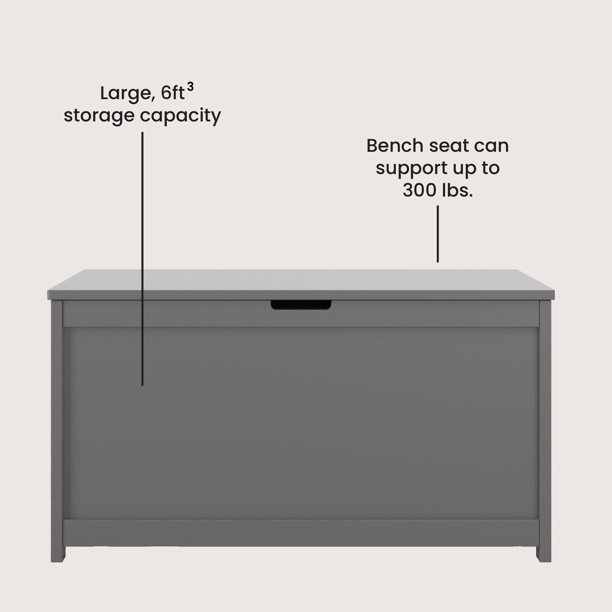 Harmony 33 Kids Toy Box. Cool Gray - Image 3