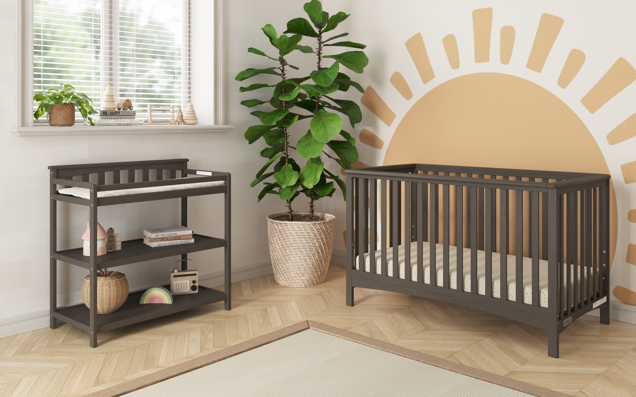 Flat Top Baby Changing Table. Dapper Gray - Image 13