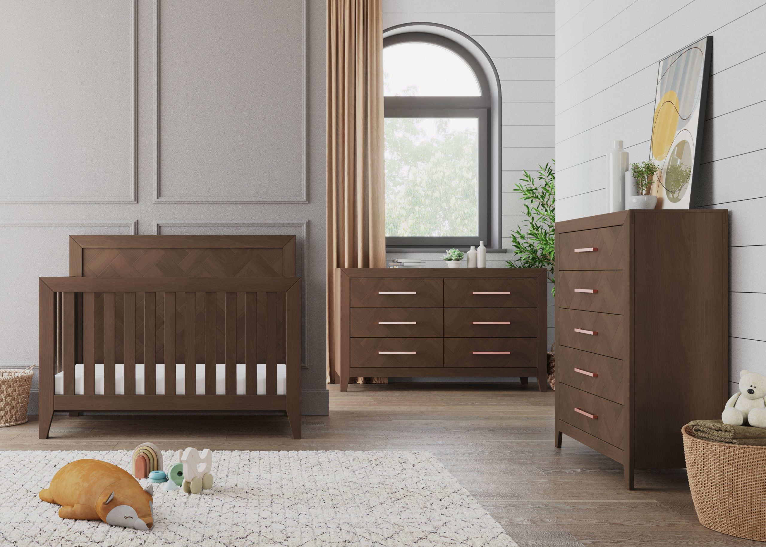 Kieran 4-in-1 Convertible Crib. Toasted Chestnut - Image 2
