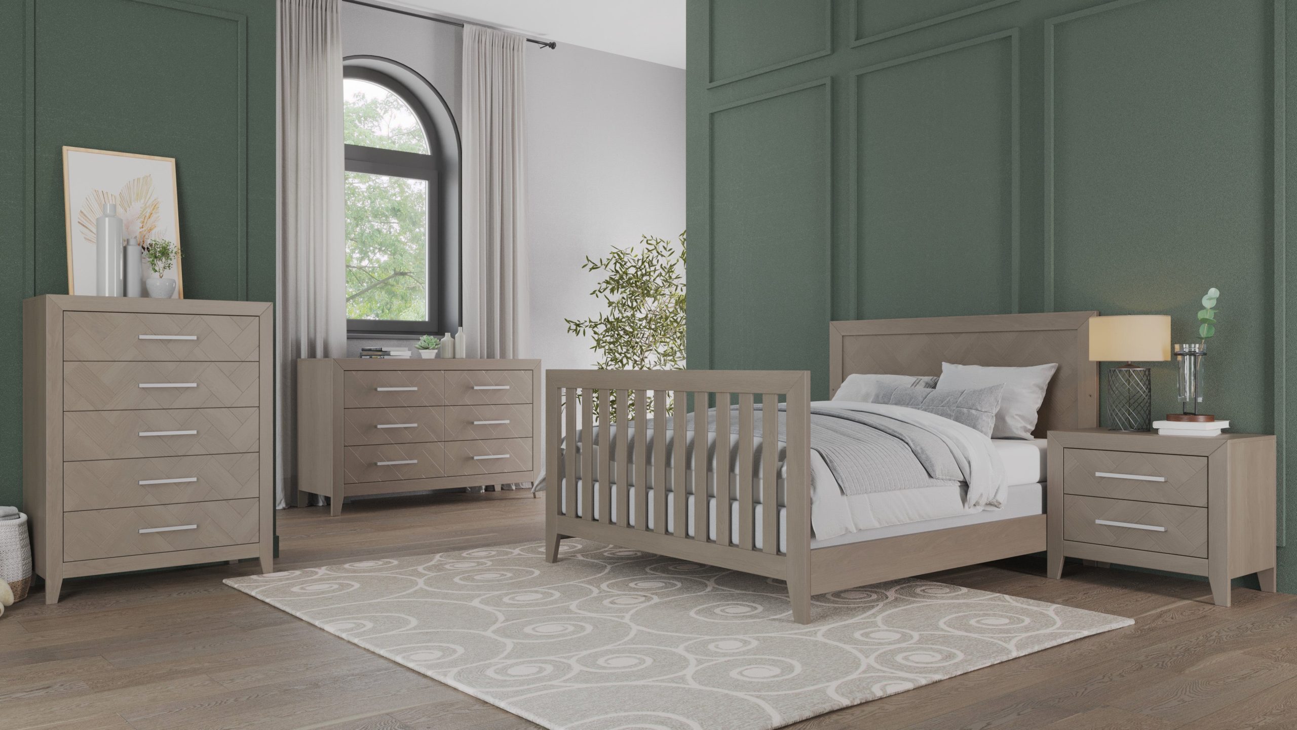 Kieran 4-in-1 Convertible Crib. Crescent Gray - Image 5