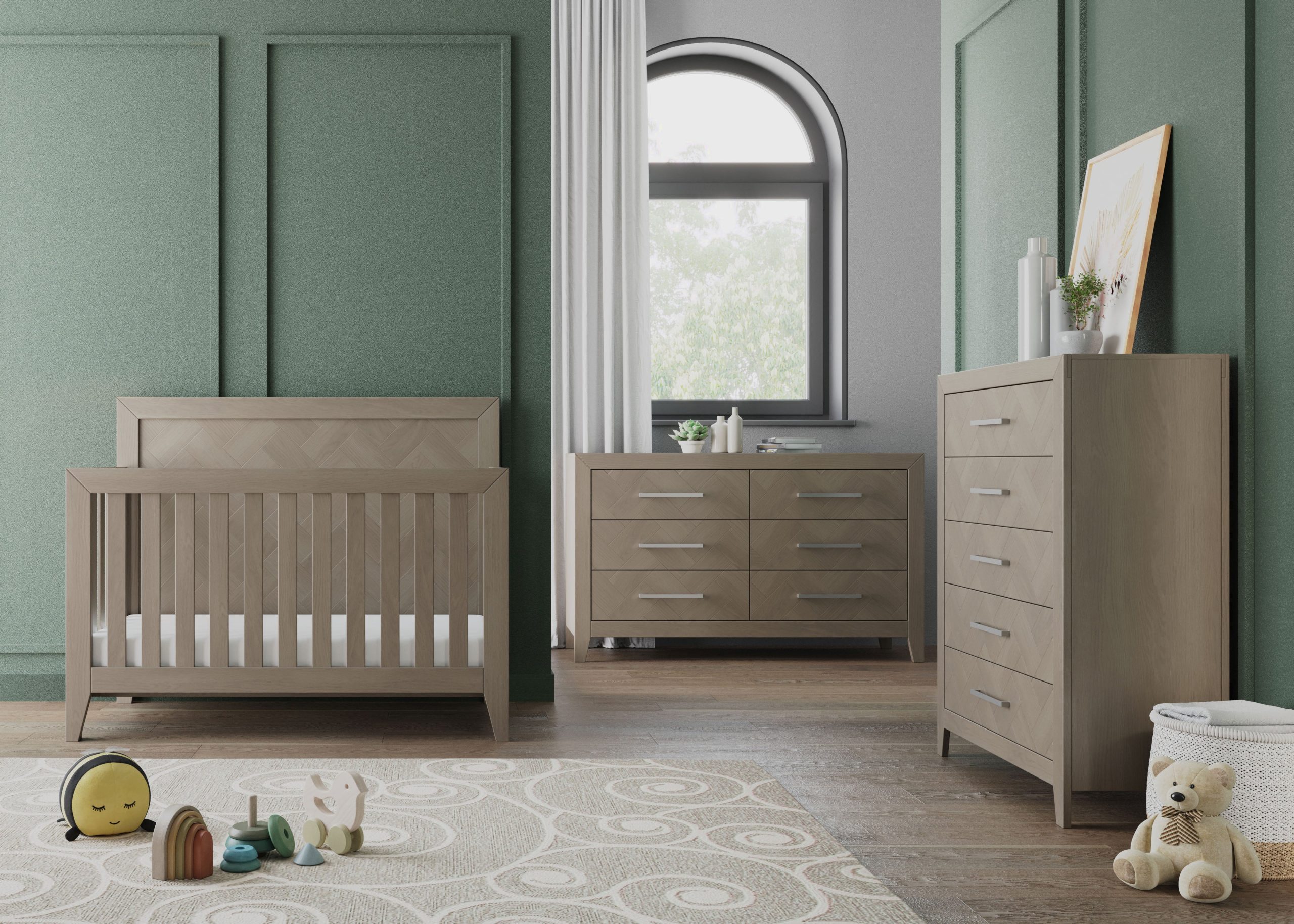 Kieran 4-in-1 Convertible Crib. Crescent Gray - Image 2