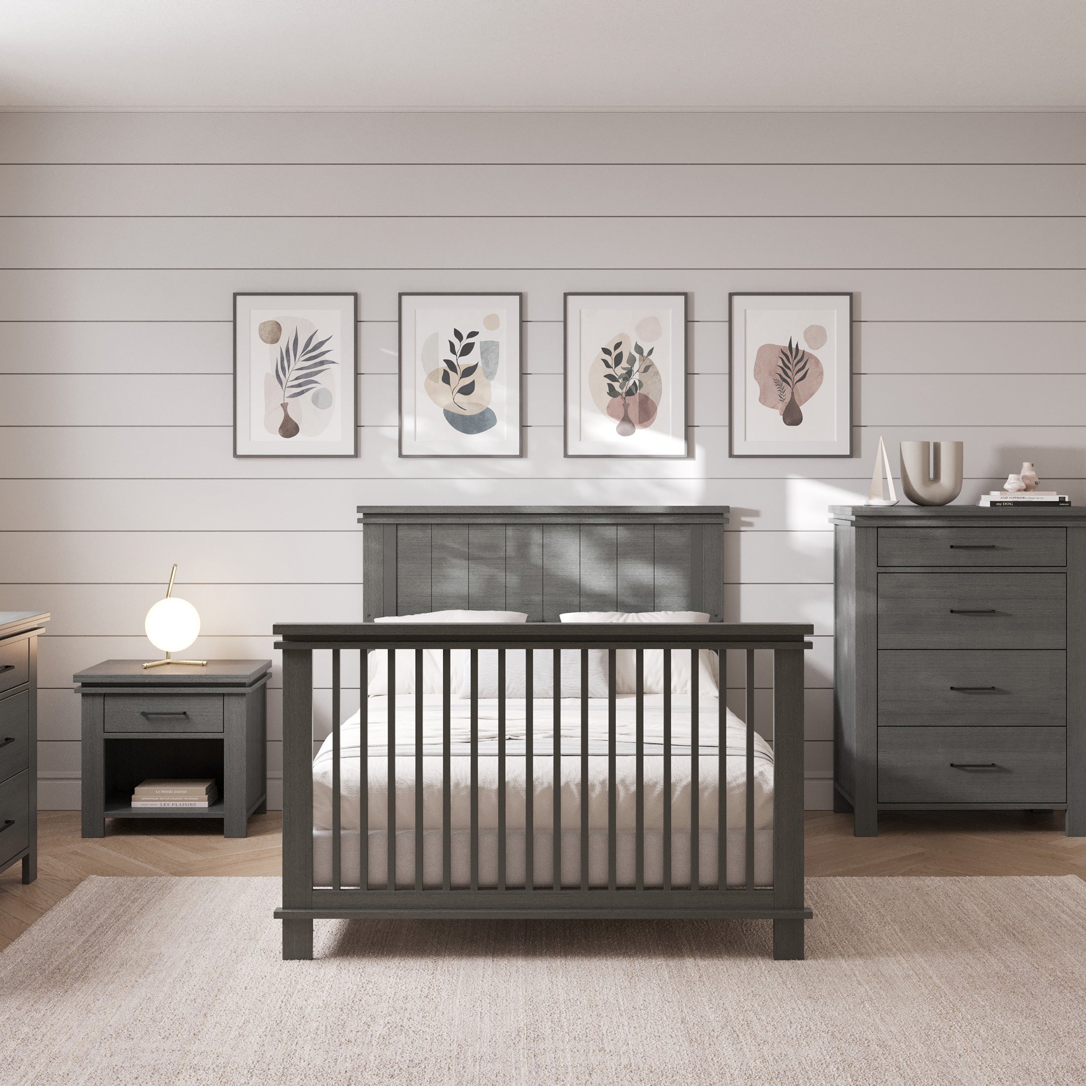 F06424 - Full-Size Bed Rails. Midnight Grey - Image 3