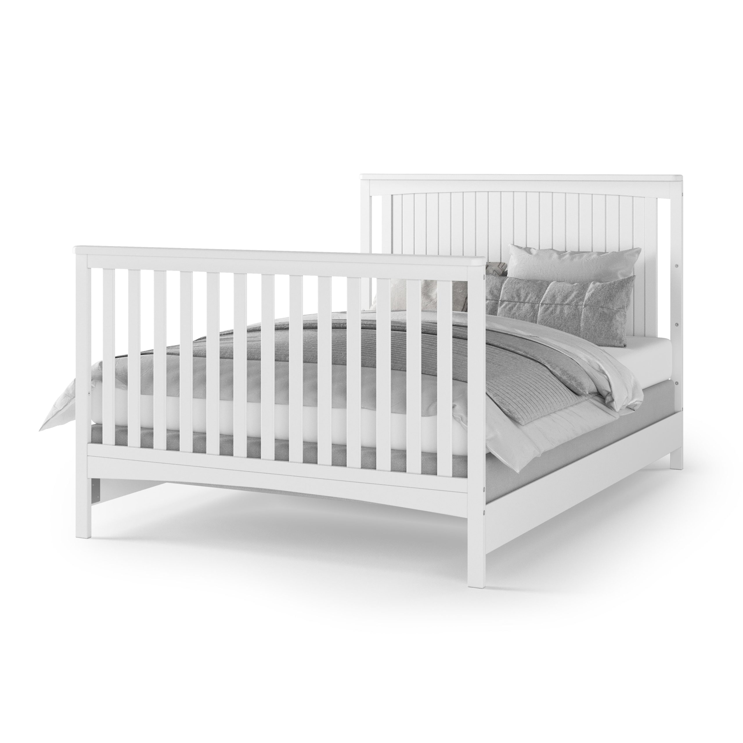 F06401 - Full-Size Bed Rails. Matte White - Image 4