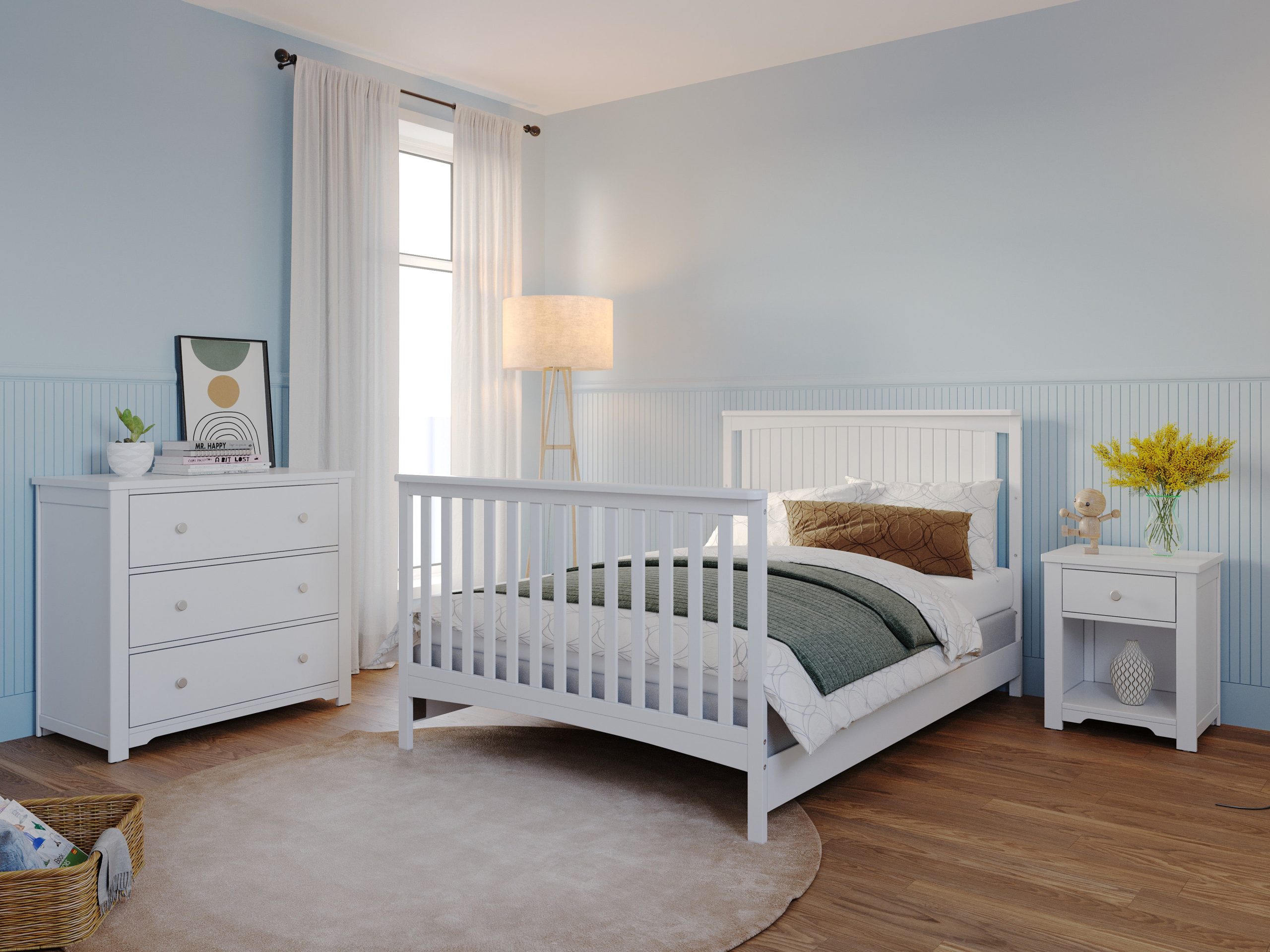 Scout 4-in-1 Convertible Crib. Matte White - Image 5