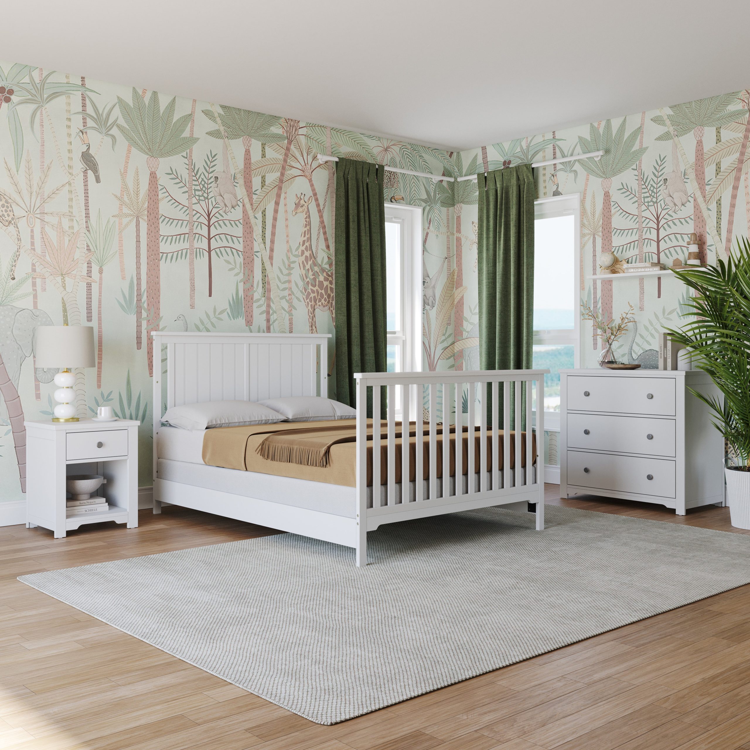 F06401 - Full-Size Bed Rails. Matte White - Image 7