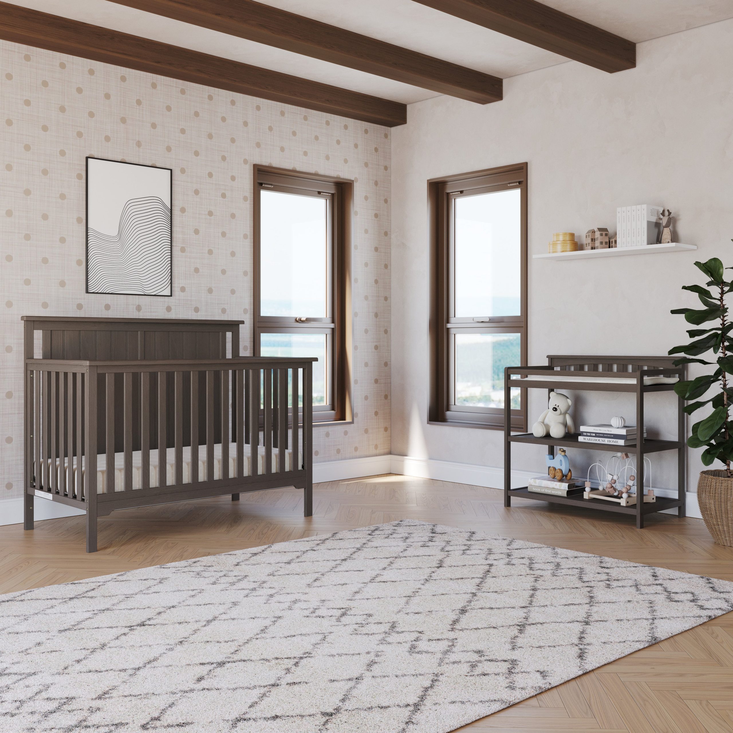 Flat Top Baby Changing Table. Dapper Gray - Image 14