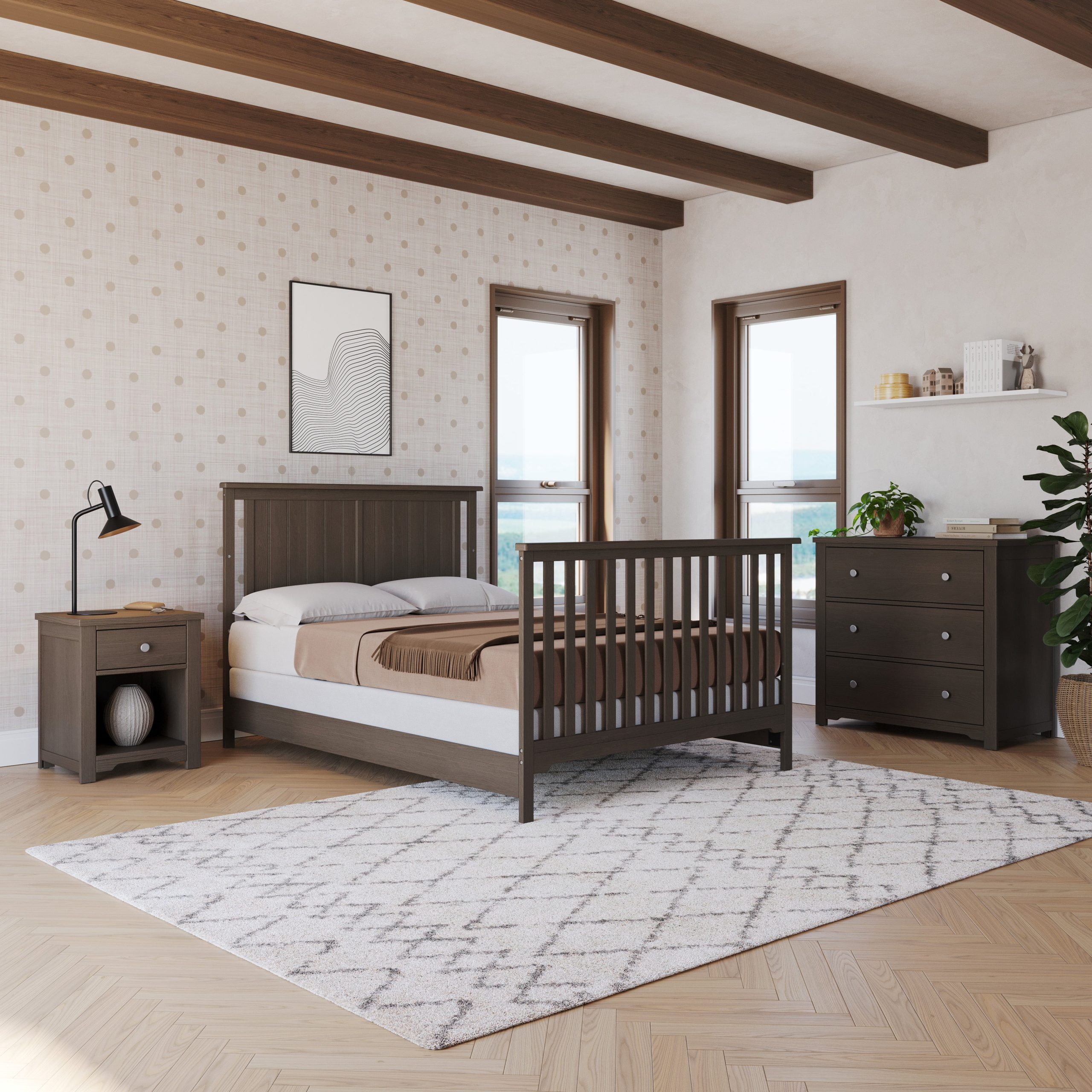 F06401 - Full-Size Bed Rails. Dapper Gray - Image 5