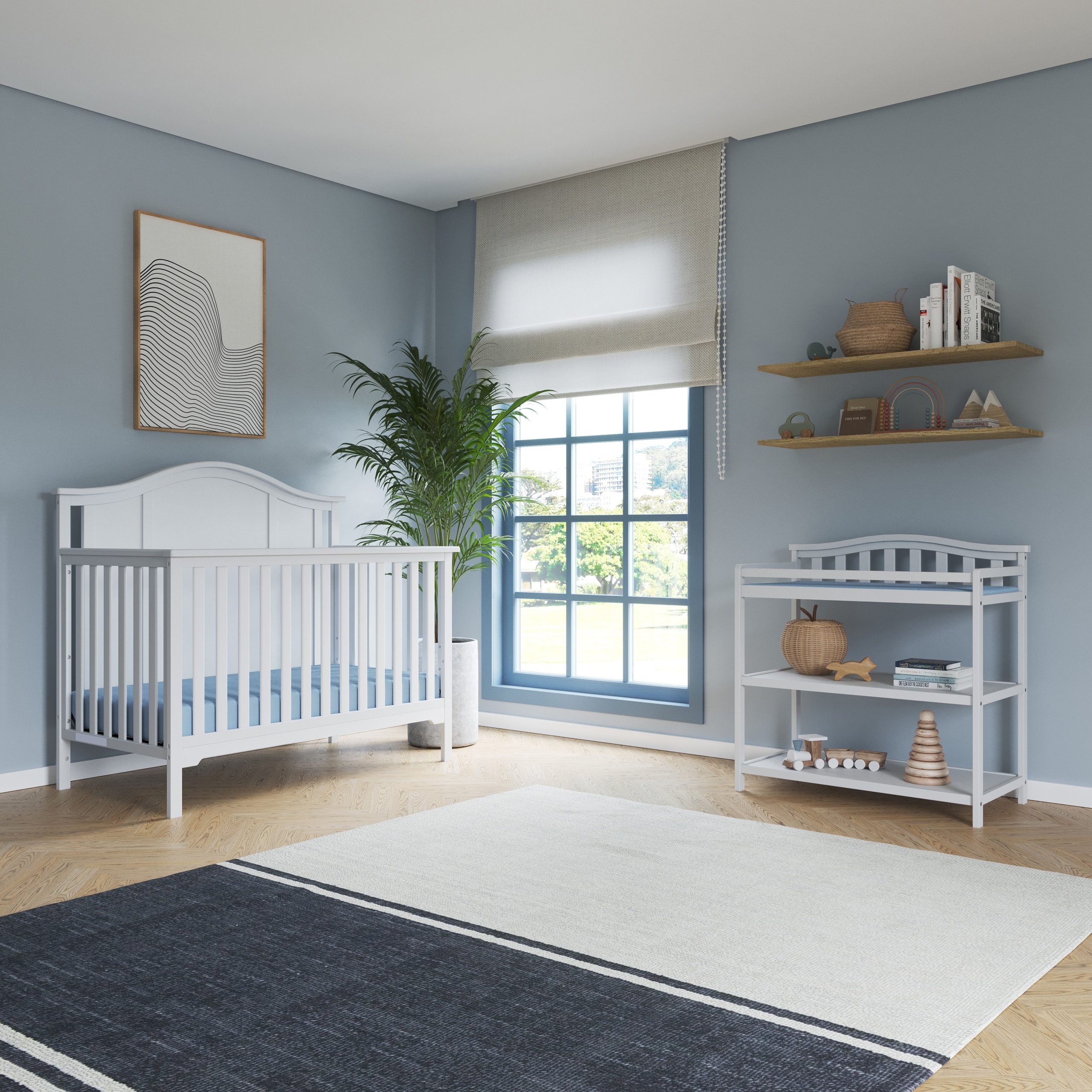 Arch Top Baby Changing Table. Matte White - Image 20