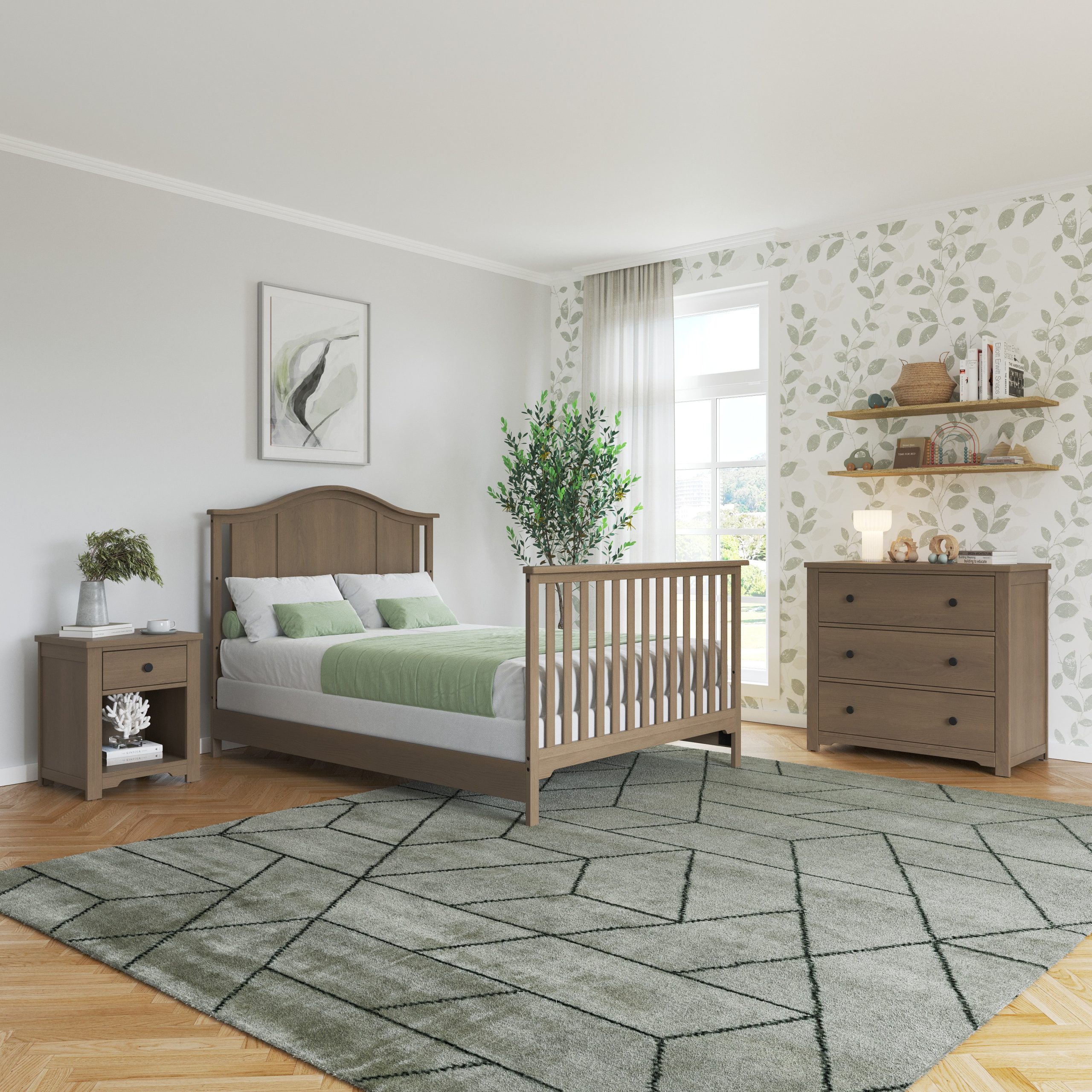F06401 - Full-Size Bed Rails. Dusty Heather - Image 2
