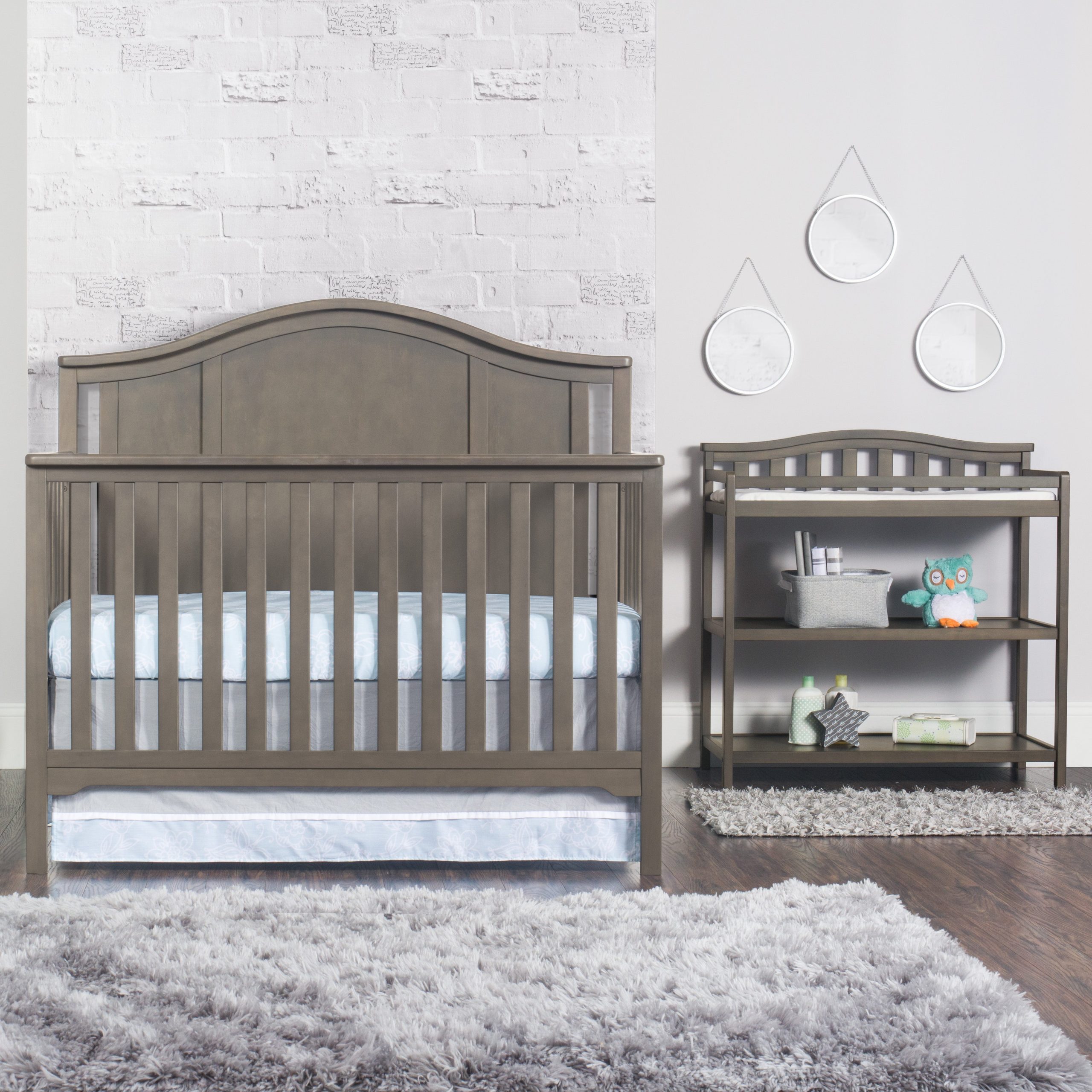 Arch Top Baby Changing Table. Dapper Gray - Image 9