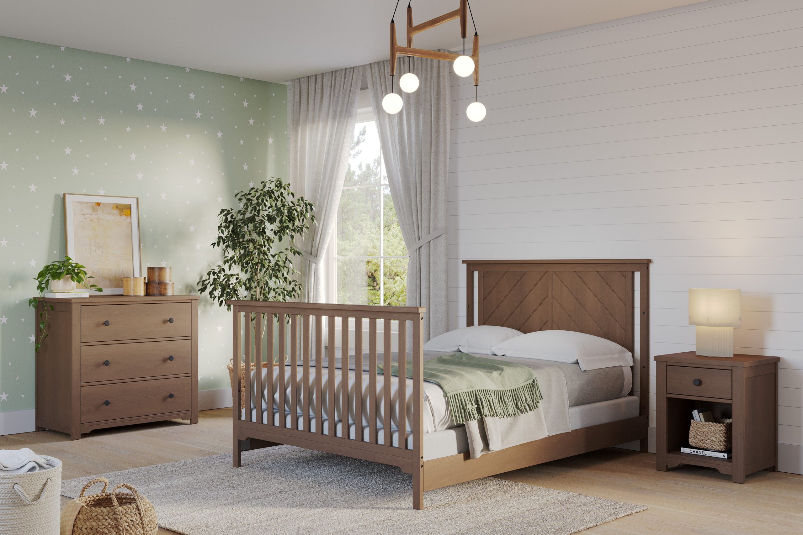 Hampton Flat Top 4-in-1 Convertible Crib. Dusty Heather - Image 5