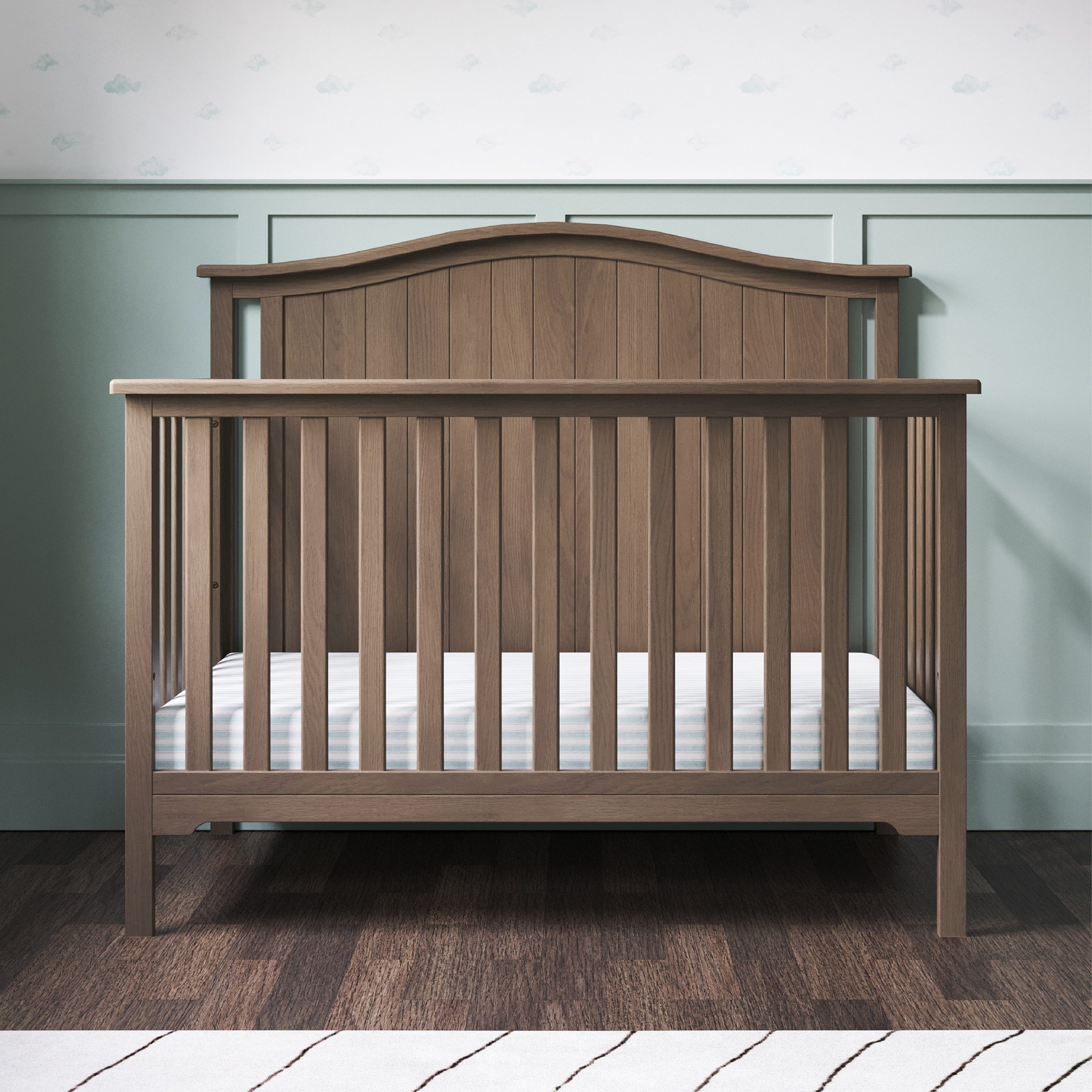 Hampton Arch Top 4-in-1 Convertible Crib. Dusty Heather - Image 8