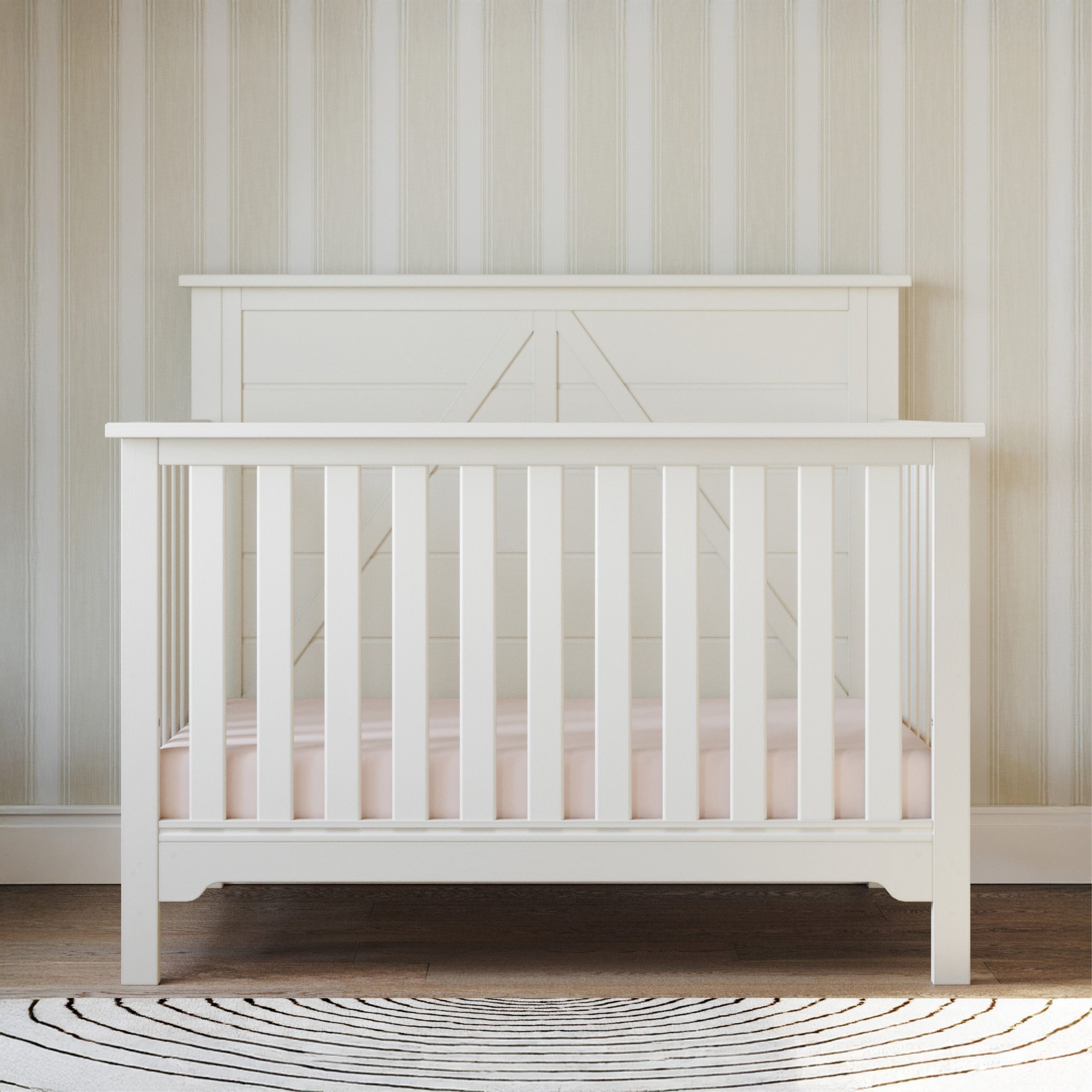 Woodland 4-in-1 Convertible Crib. Brushed Cotton - Image 9