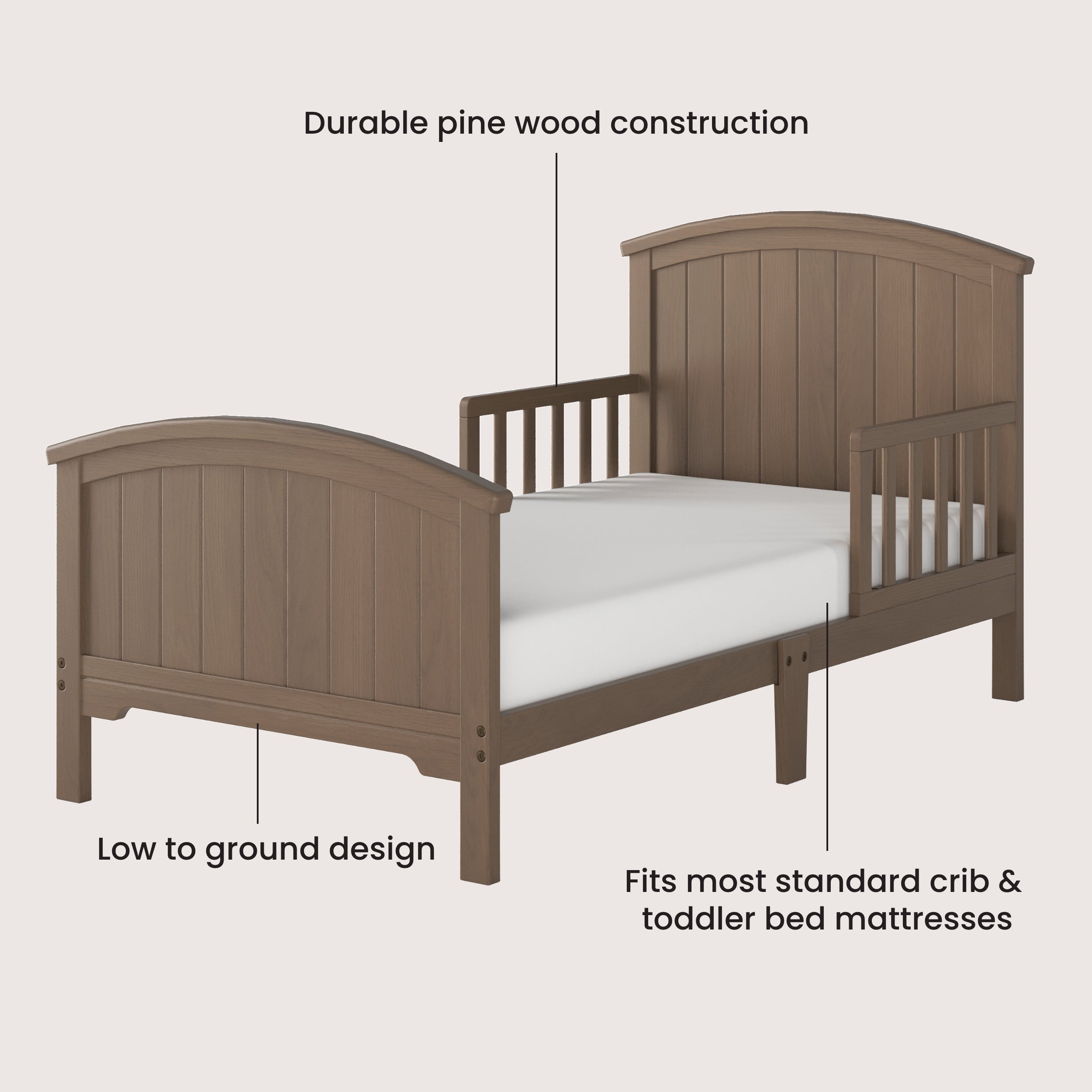 Hampton Toddler Bed. Dusty Heather - Image 23