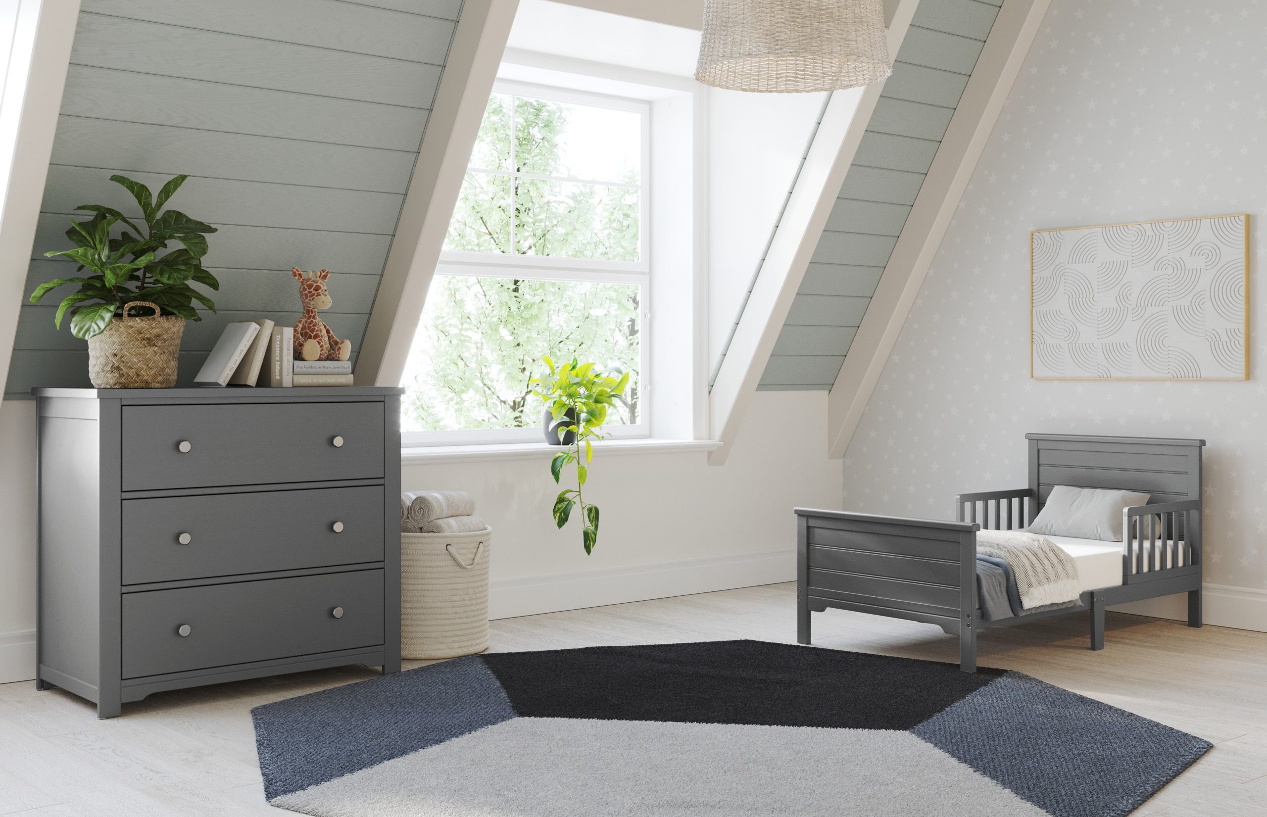 Woodland Toddler Bed. Brushed Pebble - Image 17