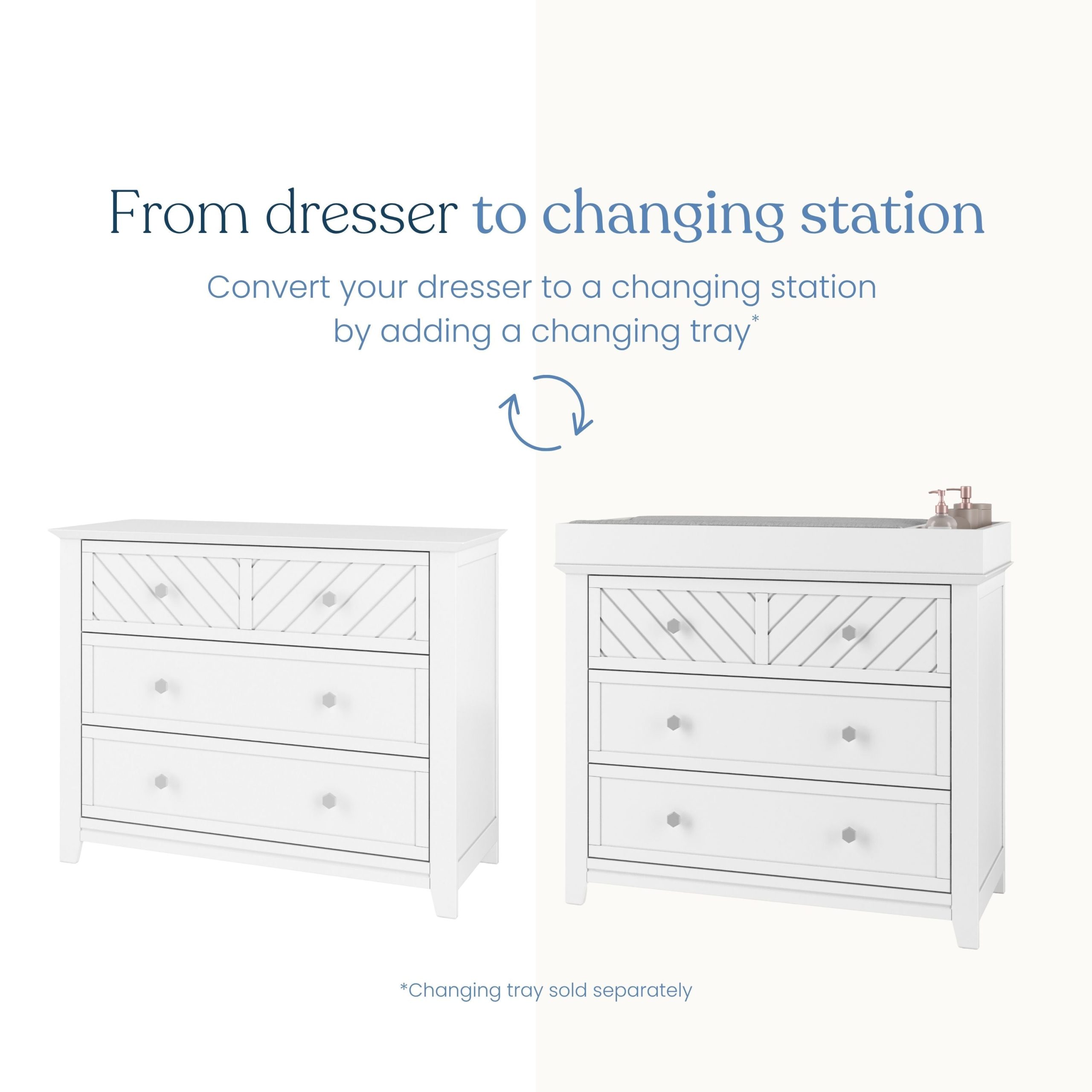 Atwood 3-Drawer Dresser. Matte White - Image 5