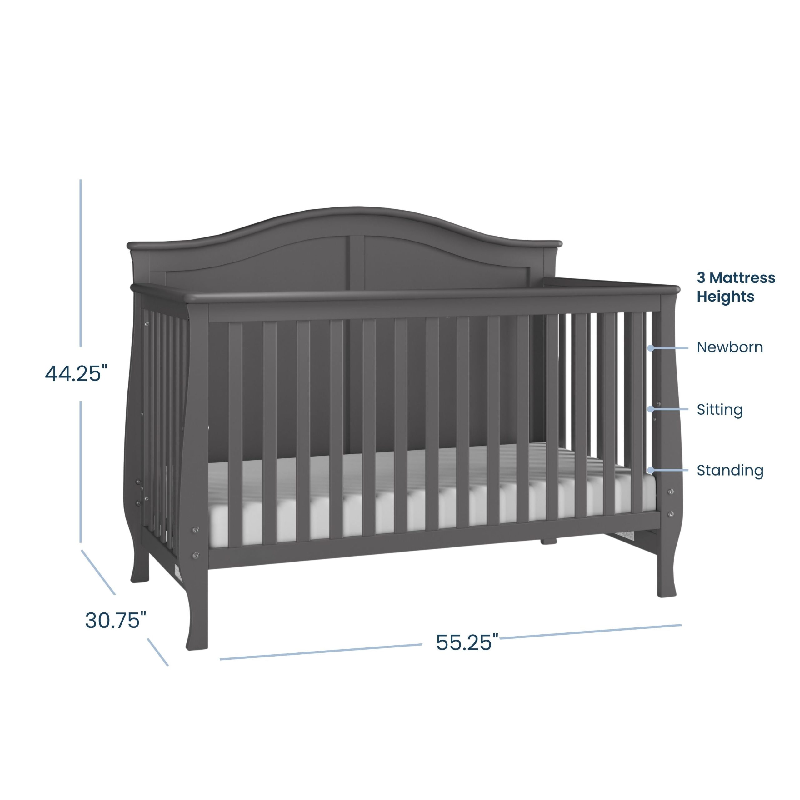 Camden 2-Piece Nursery Set With Crib and Dresser - Image 2