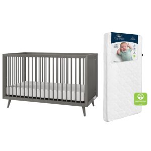Cranbrook 2-Piece Crib and DreamWeave Set. Lunar Grey