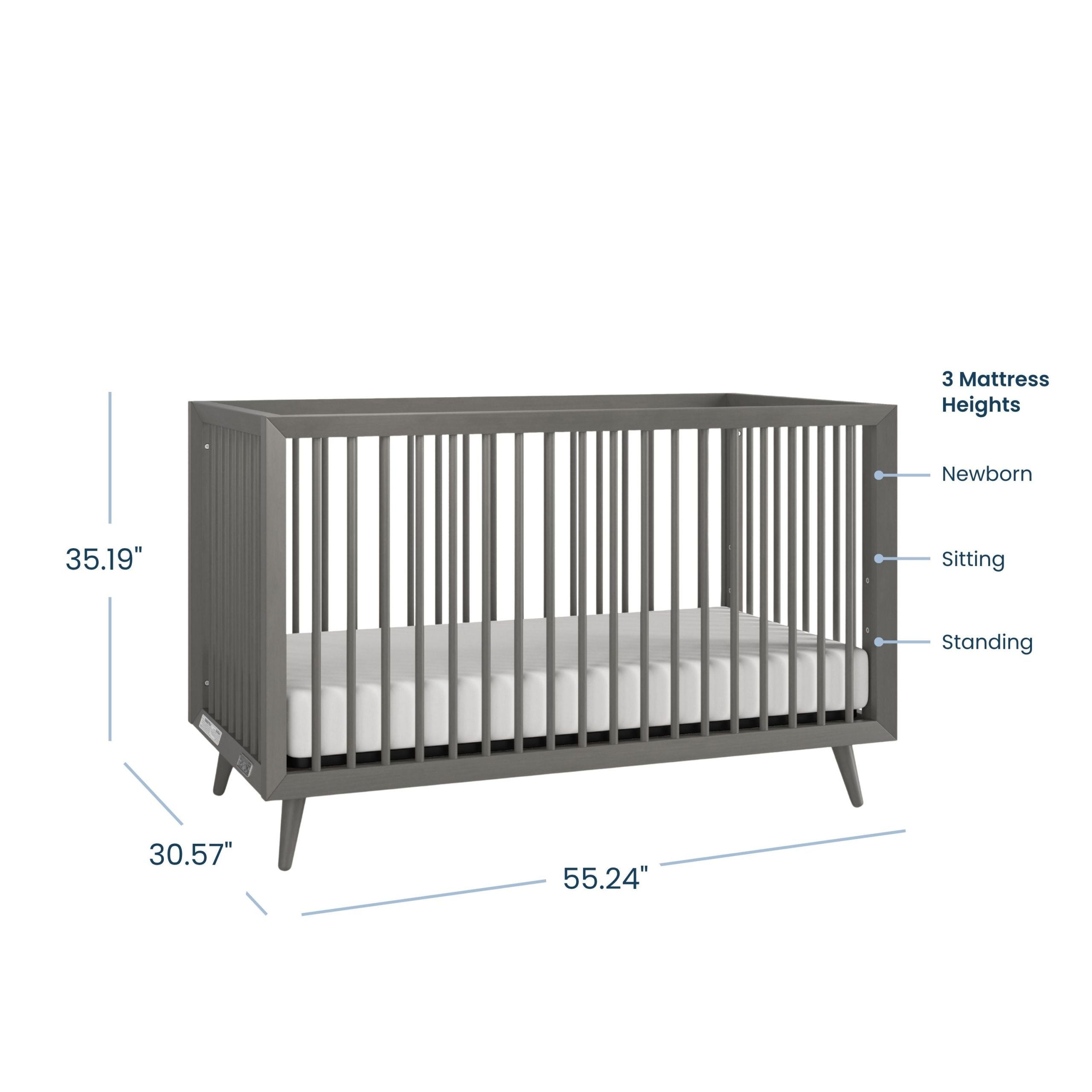 Cranbrook 2-Piece Crib and DreamWeave Set. Lunar Grey - Image 5
