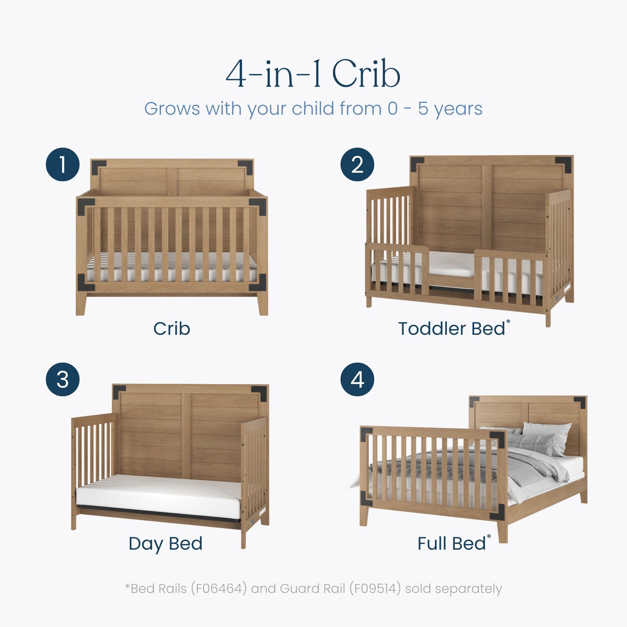 Lucas 2-Piece Nursery Set with Crib and Dresser - Image 3