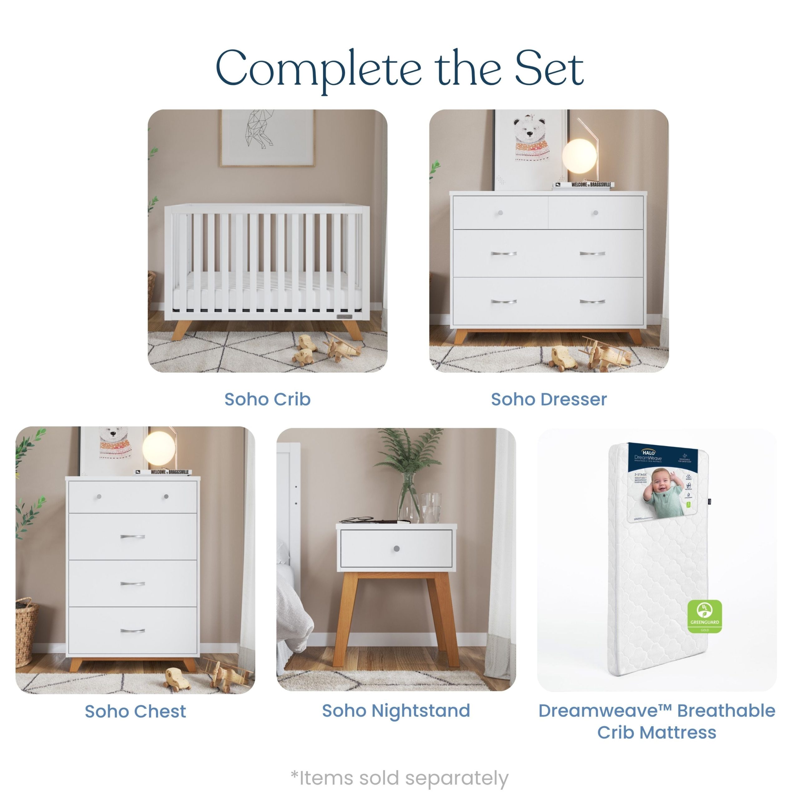 Soho 2-Piece Nursery Set with Crib and Dresser - Image 8