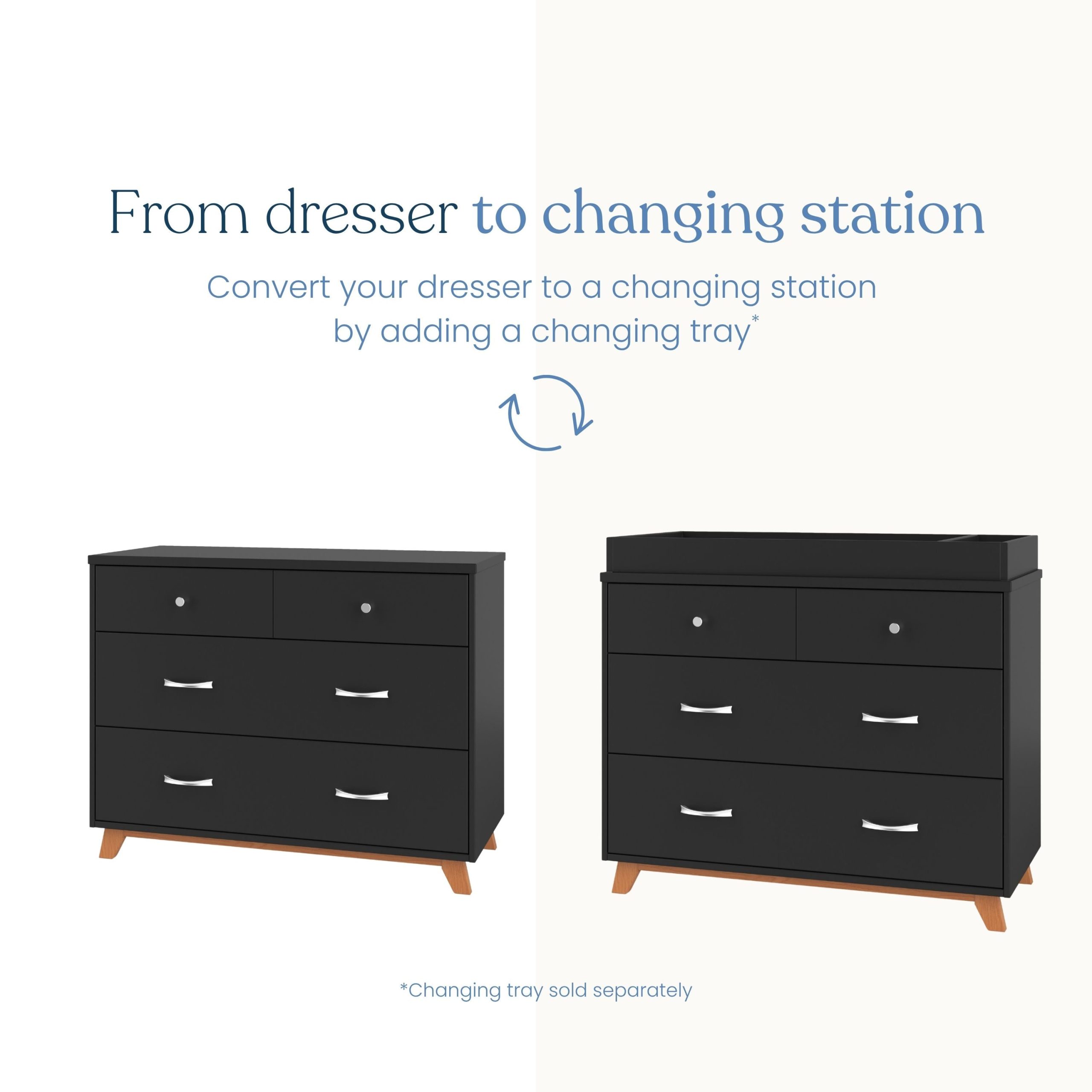 Soho 3-Drawer Dresser. Ebony - Image 5