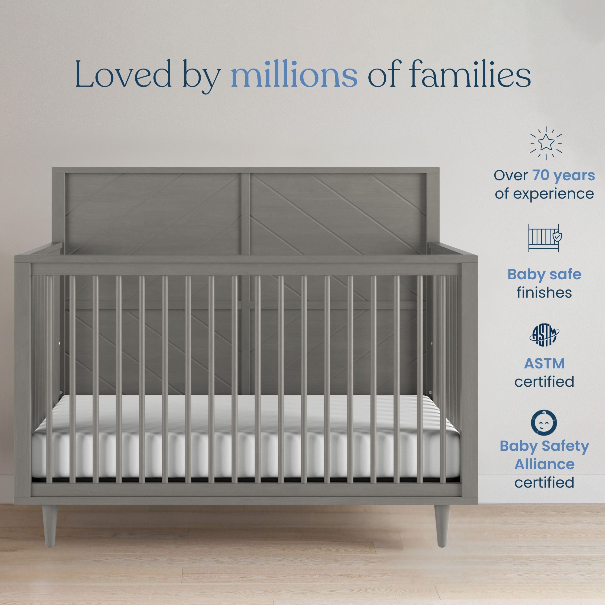 Surrey Hill 2-Piece Nursery Set with Crib and Dresser - Image 4