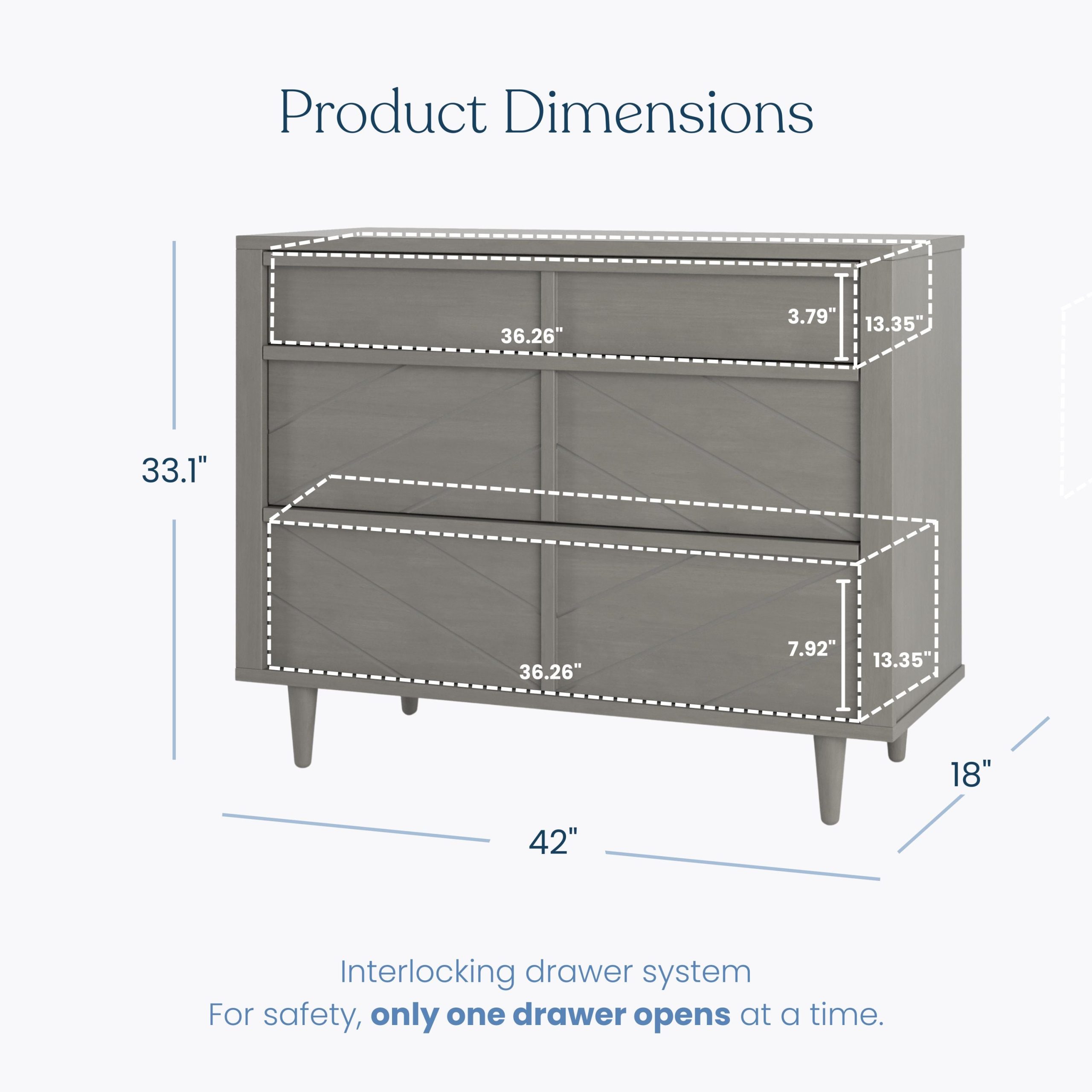 Surrey Hill 2-Piece Nursery Set with Crib and Dresser - Image 6