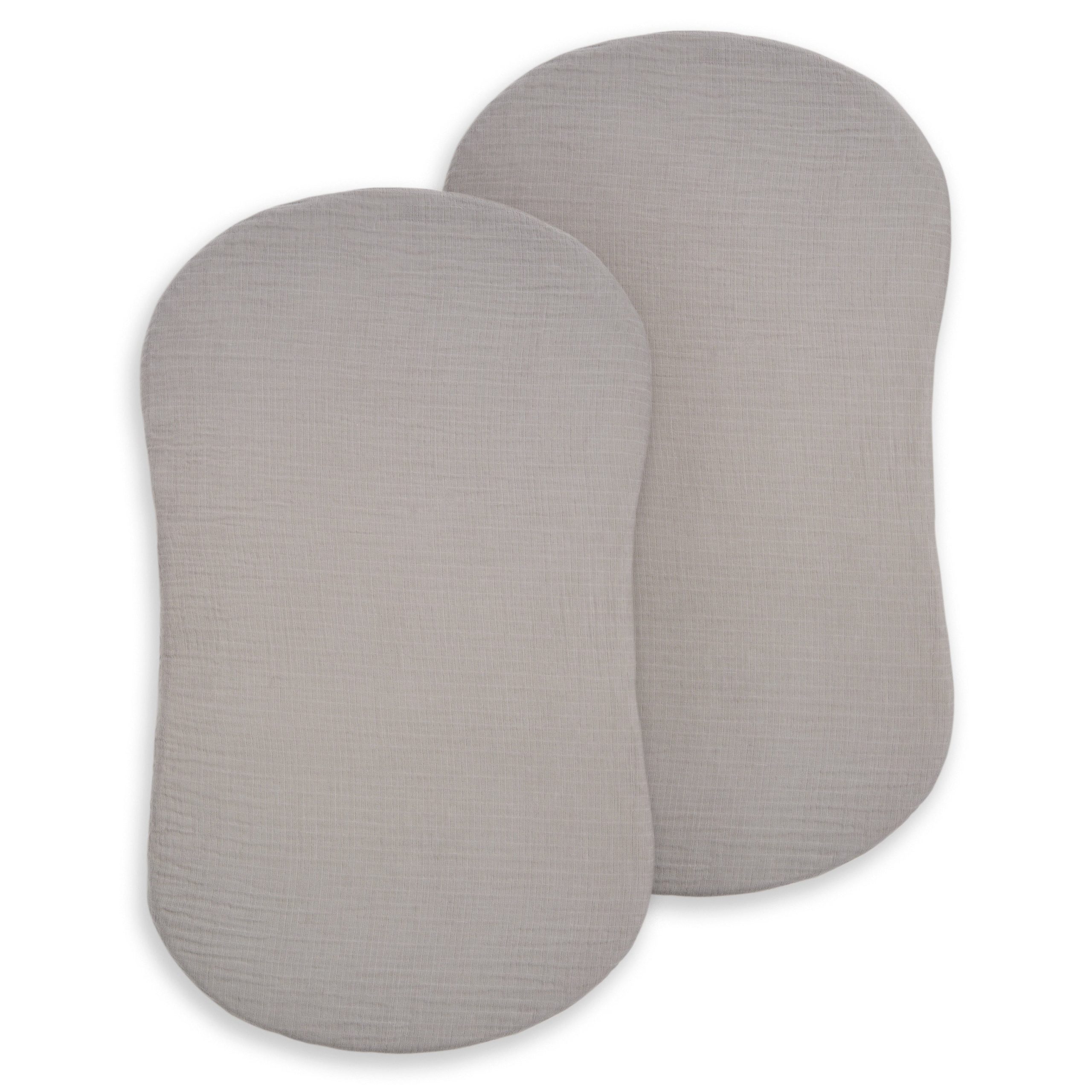 BassiNest® Fitted Sheet 100% Organic Cotton Muslin 2-Pack