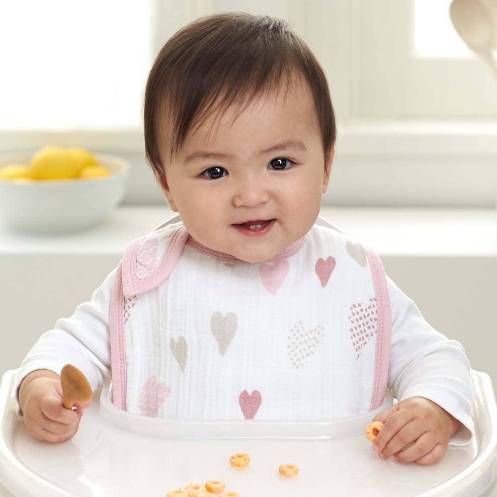 boutique 100% cotton muslin snap bibs 3 pack - Image 2