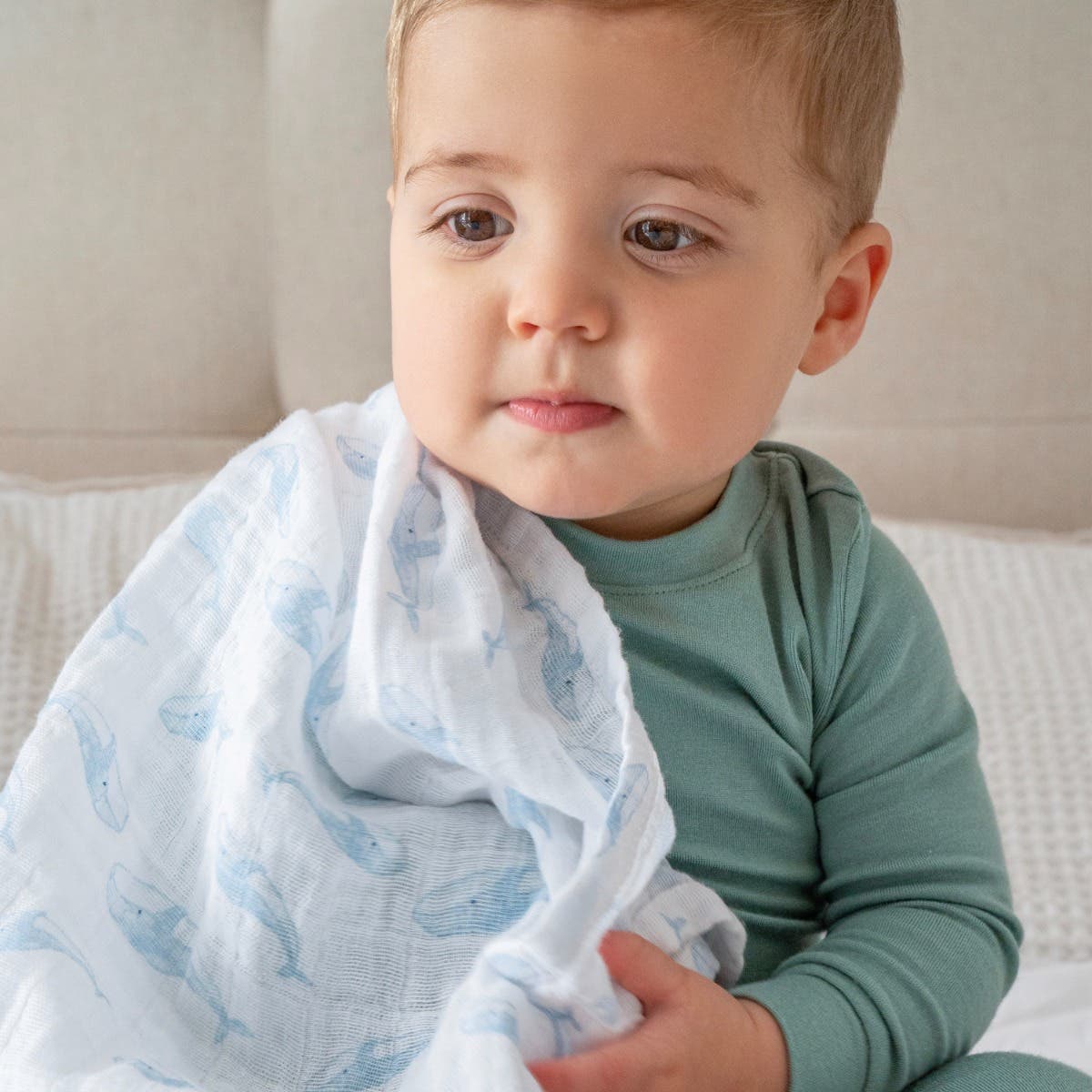 organic cotton muslin swaddle blanket 2 pack - Image 2