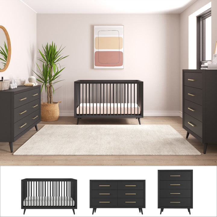 Cranbrook 3 Piece Nursery Set with Crib. Dresser and Chest