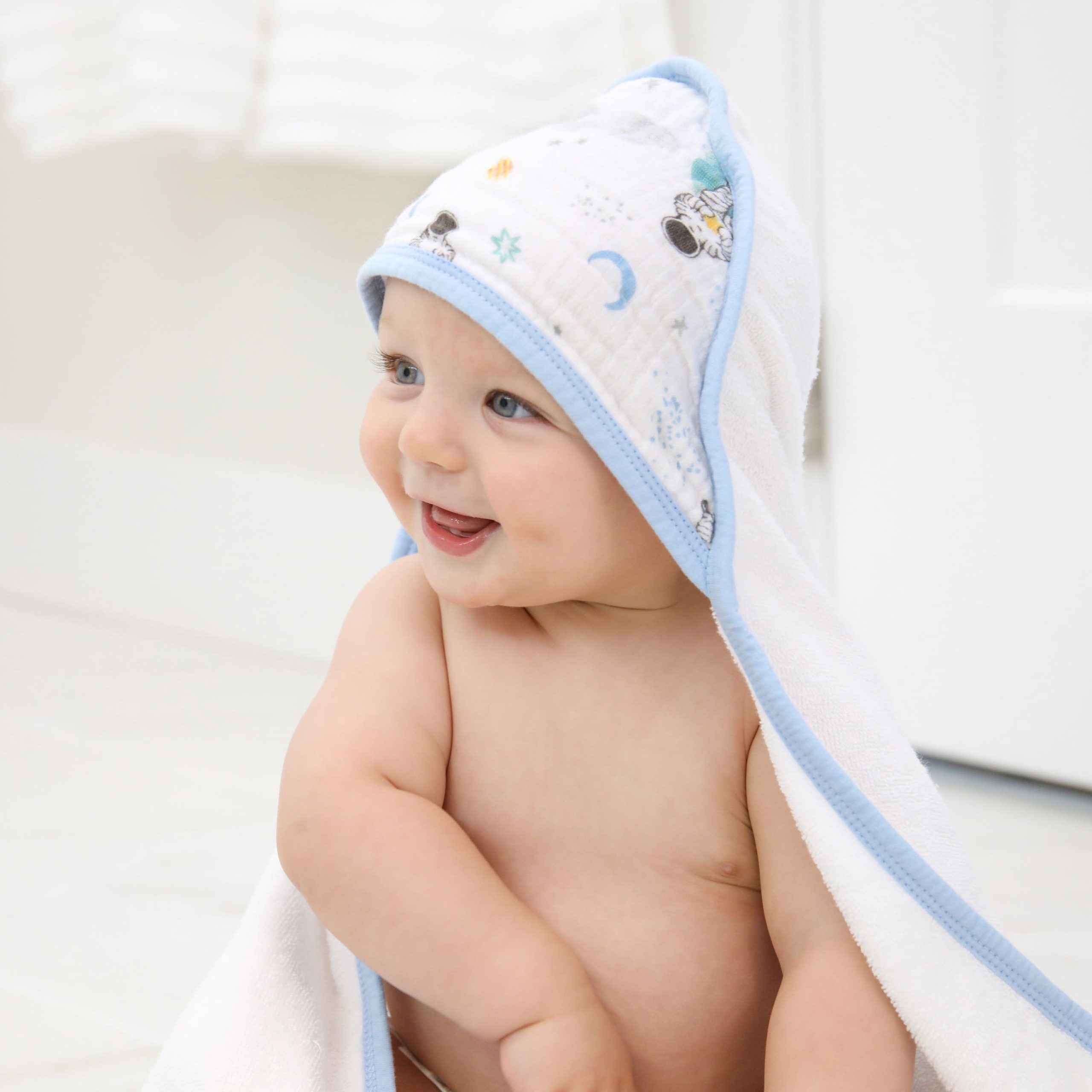 essentials cotton muslin hooded towels 2 pack - Image 3