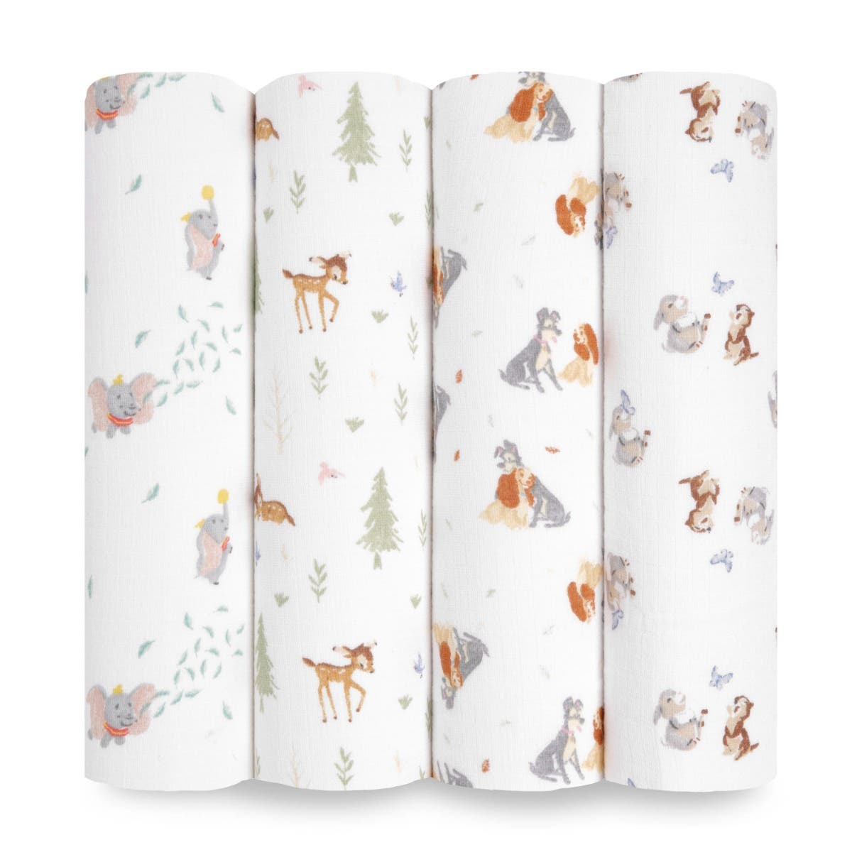 Disney™ essentials cotton muslin swaddle blanket 4 pack