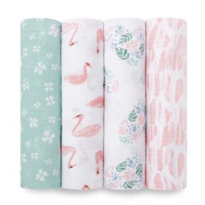 essentials cotton muslin swaddle blanket 4 pack